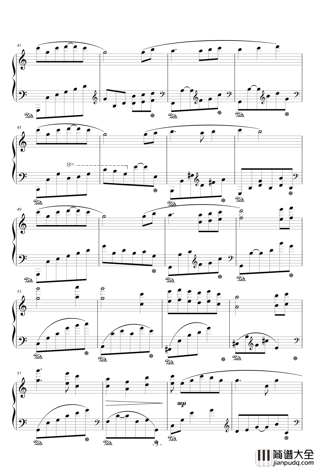 路钢琴谱_钢琴版_天籁传声