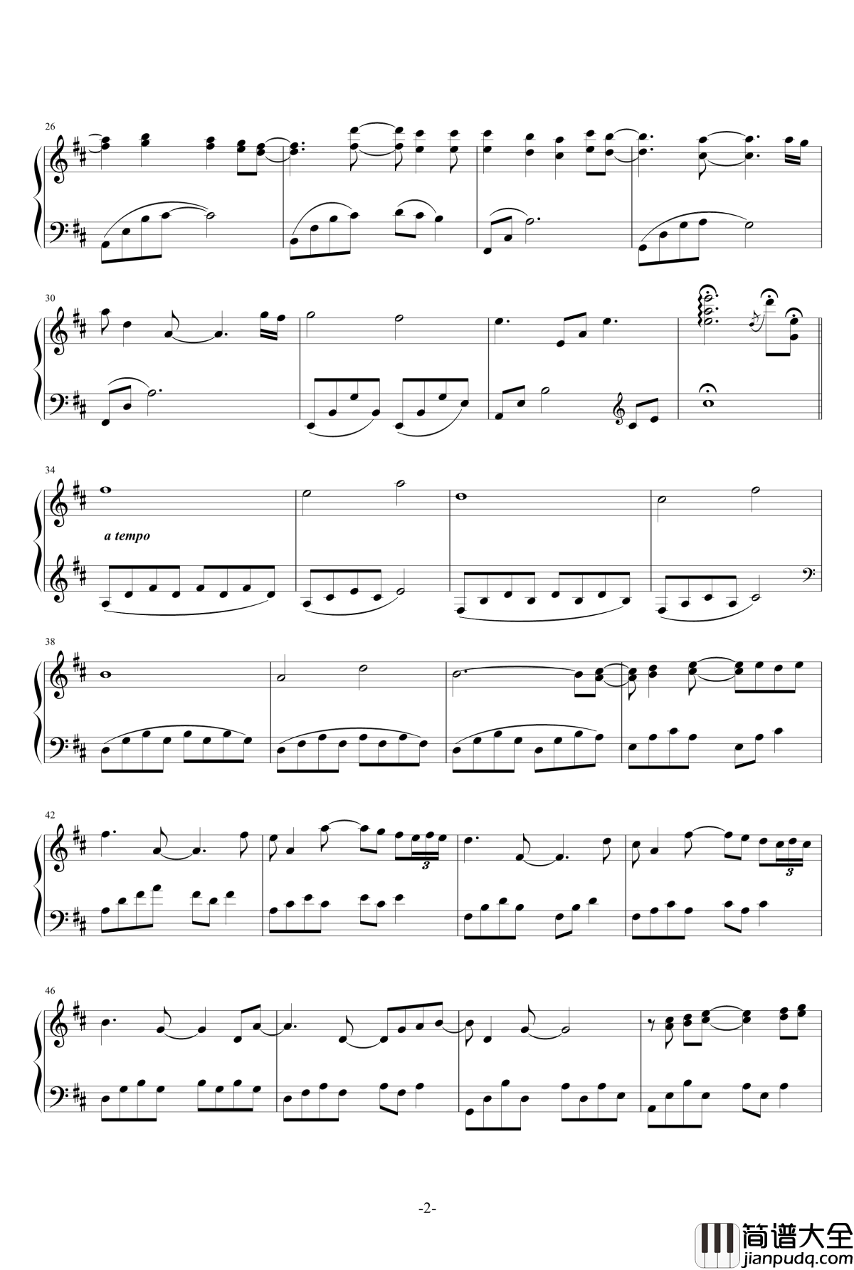 Canon_In_D_Major钢琴谱_David_Lanz_卡农