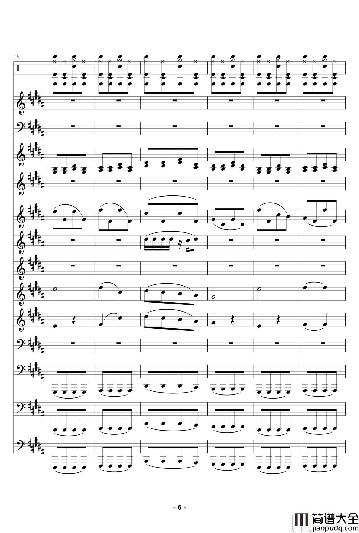 魔法城堡_钢琴谱_伴奏_TFboys