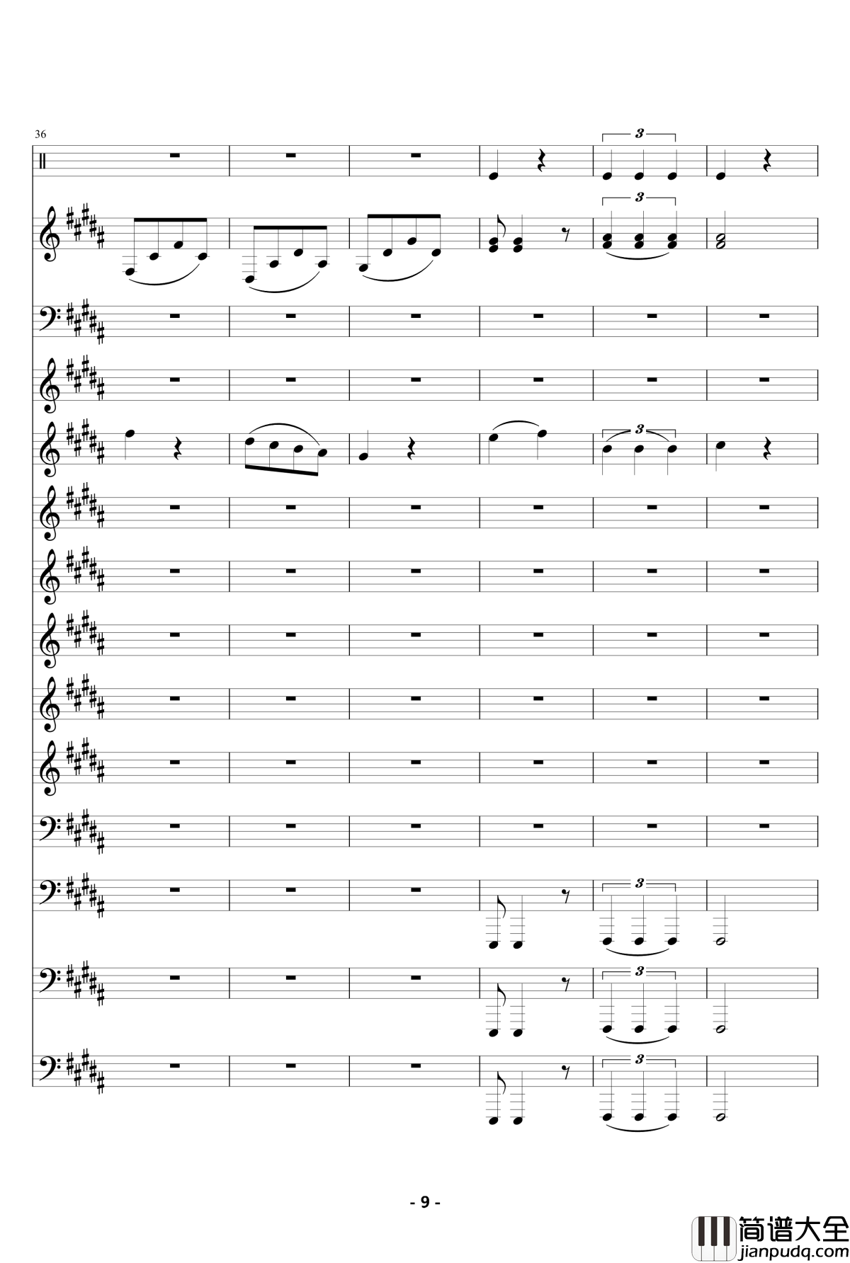 魔法城堡_钢琴谱_伴奏_TFboys