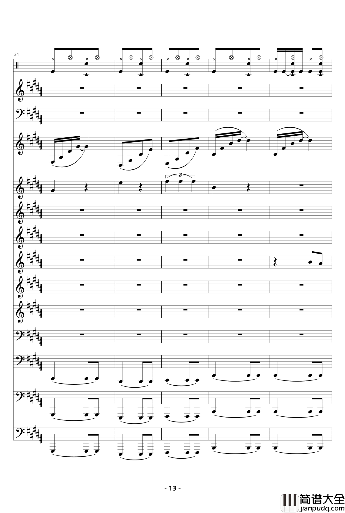 魔法城堡_钢琴谱_伴奏_TFboys