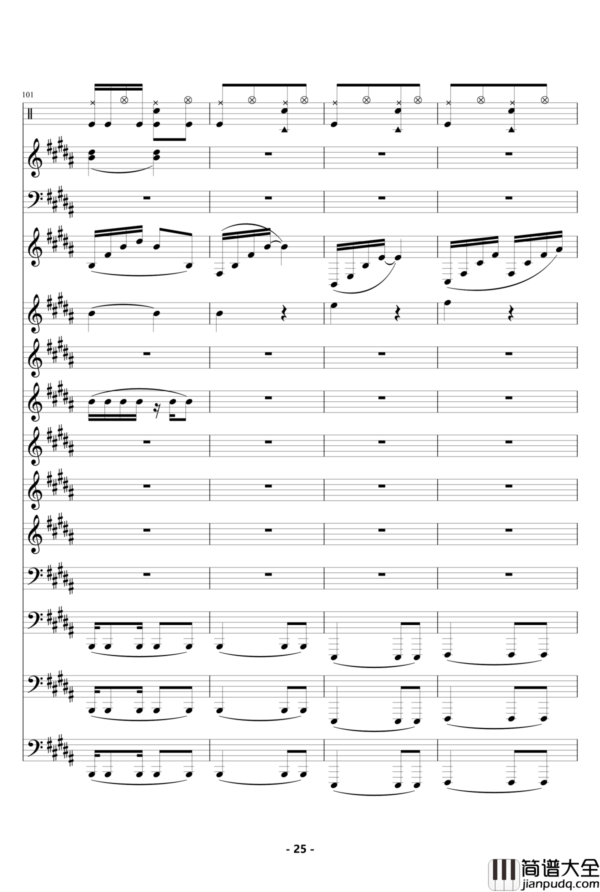 魔法城堡_钢琴谱_伴奏_TFboys