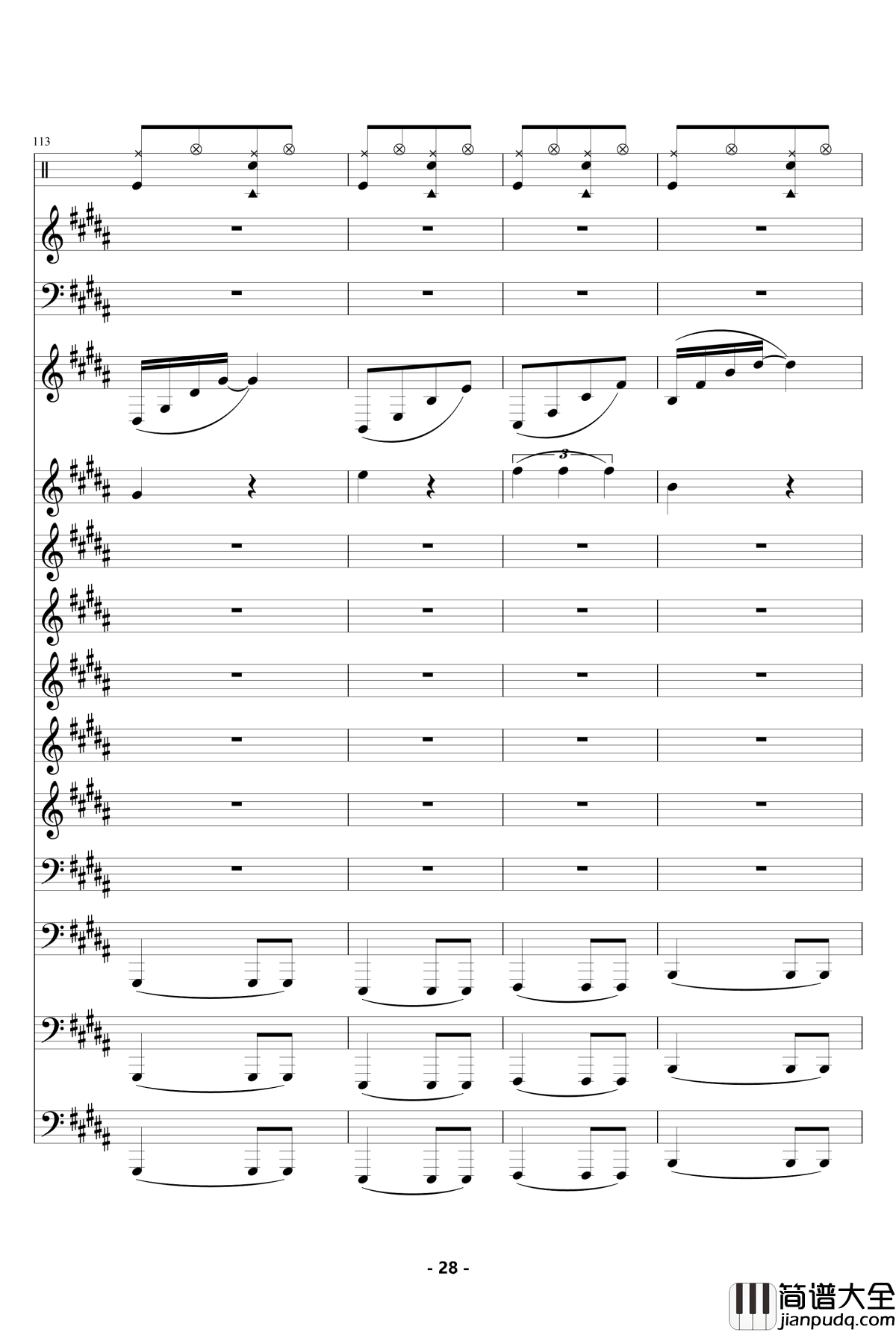 魔法城堡_钢琴谱_伴奏_TFboys