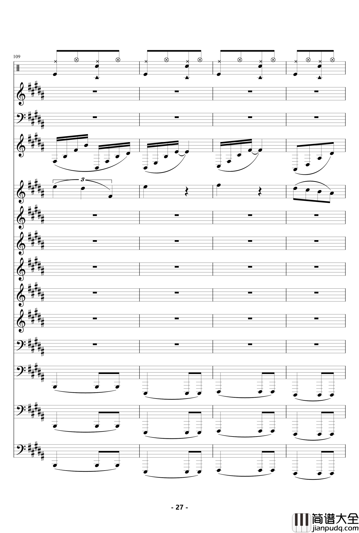 魔法城堡_钢琴谱_伴奏_TFboys