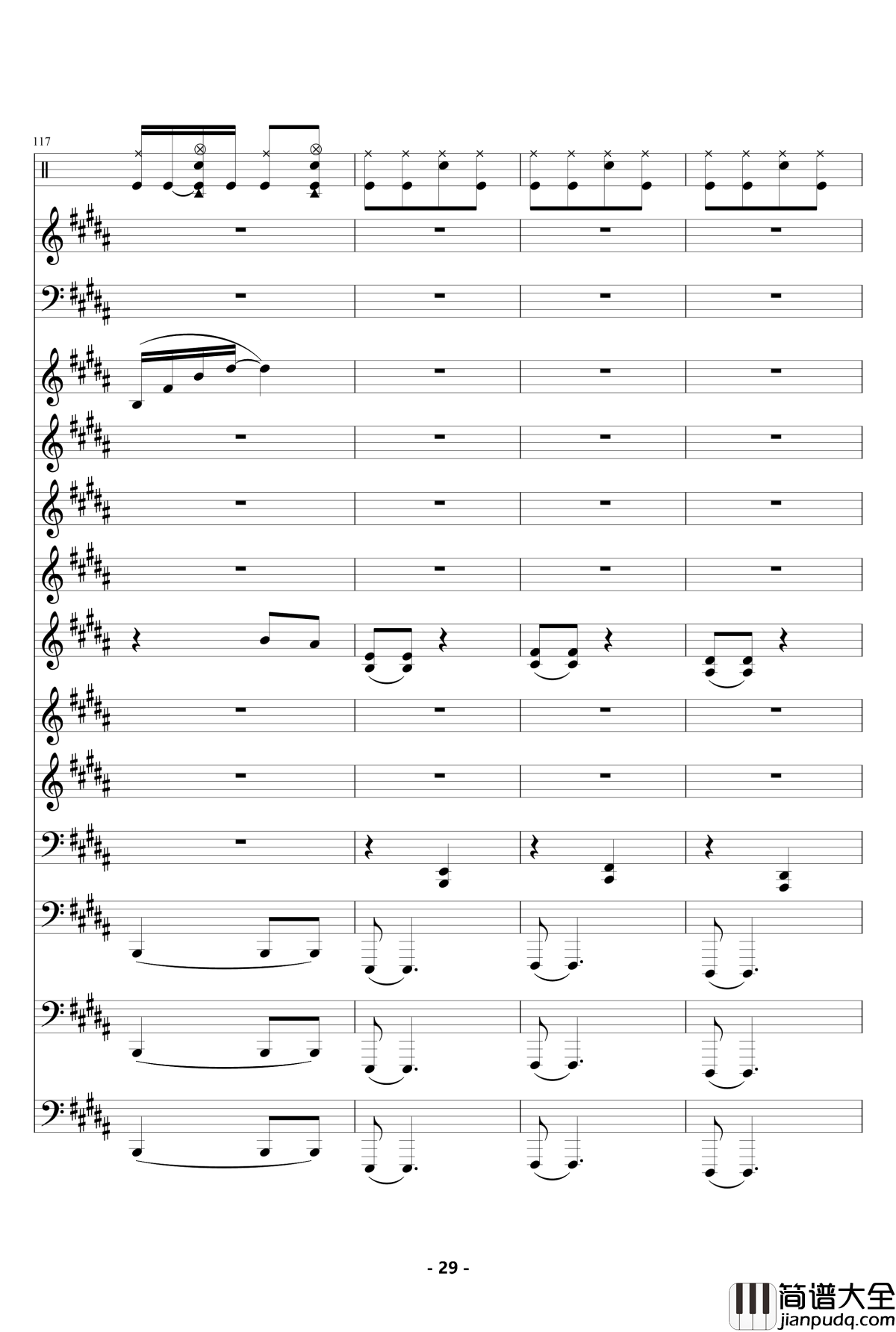 魔法城堡_钢琴谱_伴奏_TFboys