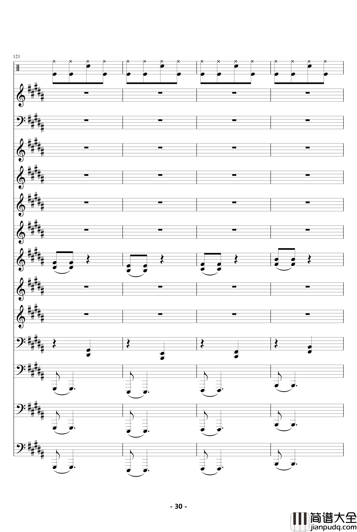 魔法城堡_钢琴谱_伴奏_TFboys