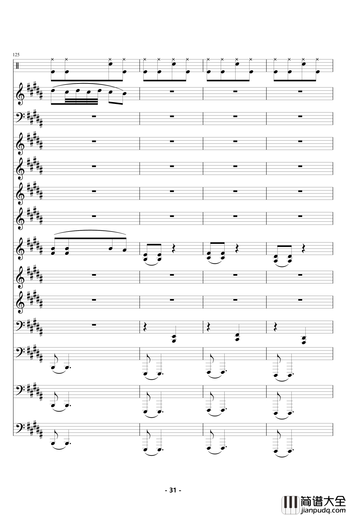 魔法城堡_钢琴谱_伴奏_TFboys