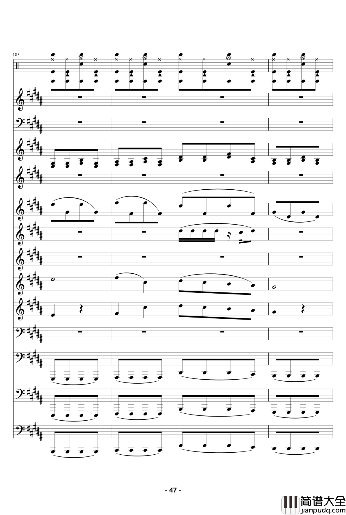 魔法城堡_钢琴谱_伴奏_TFboys