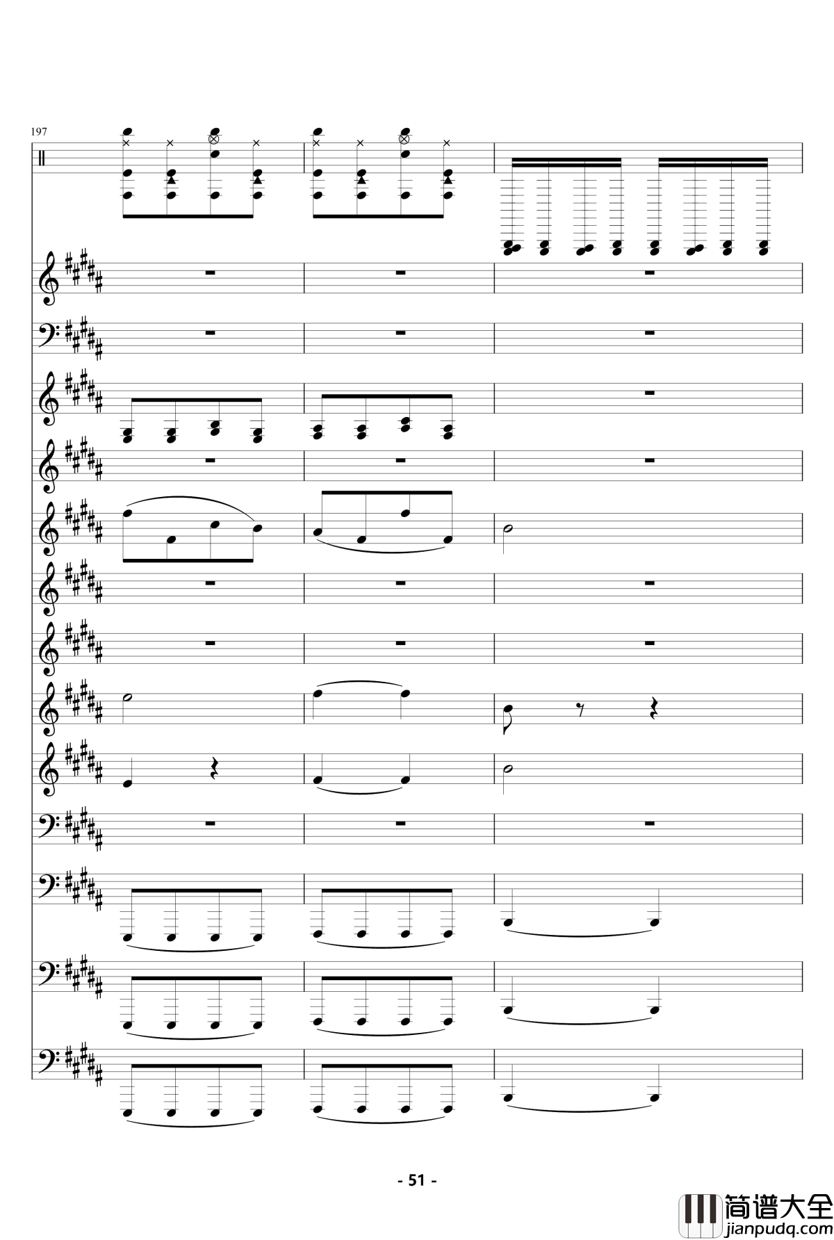 魔法城堡_钢琴谱_伴奏_TFboys