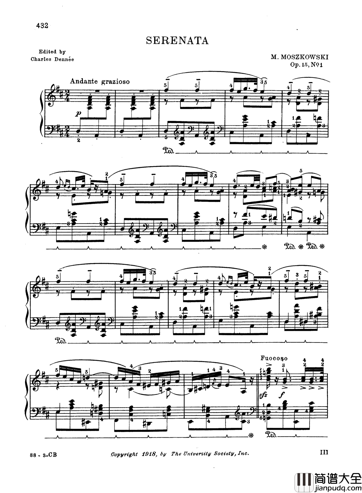 小夜曲_Op.15__No.1钢琴谱_莫什科夫斯基_Moszkowski