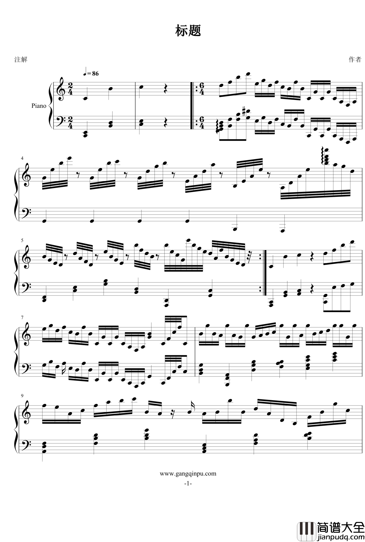 NightMare钢琴谱_FIRSTONE