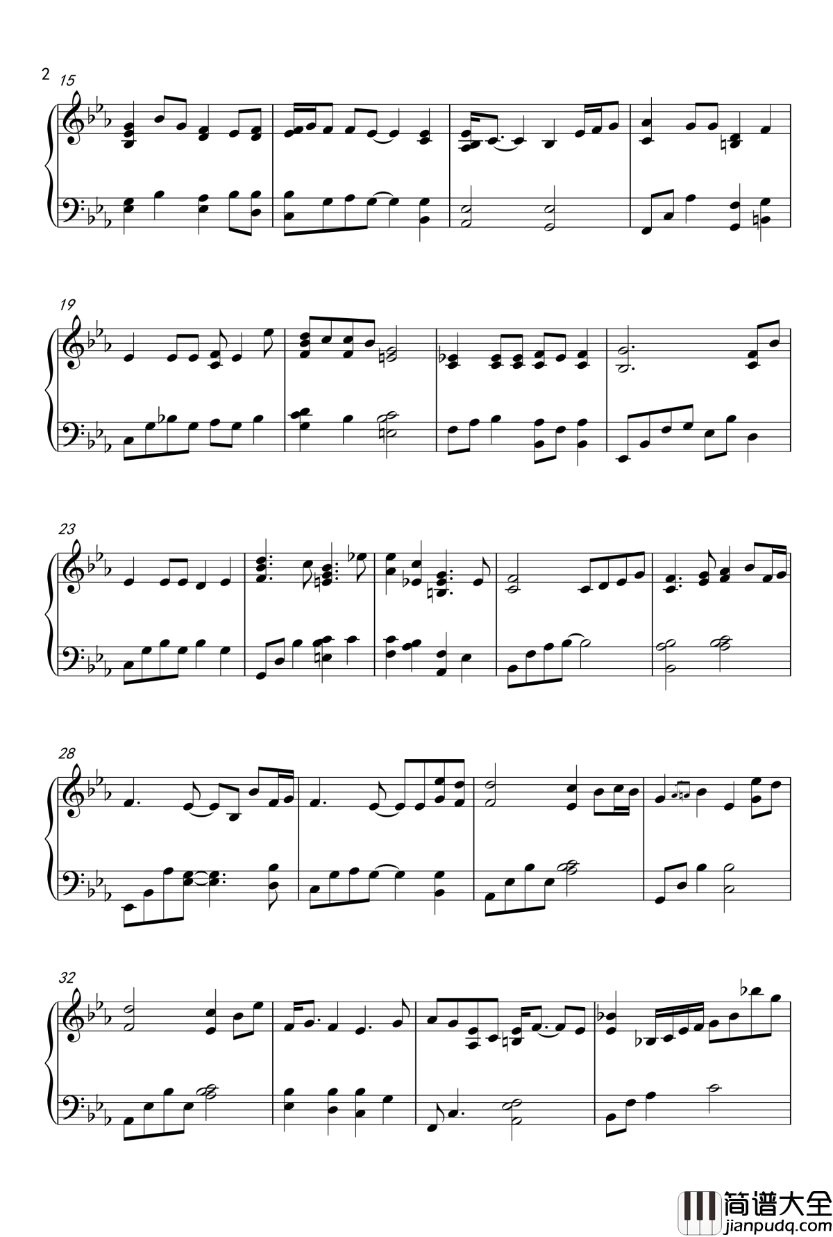 我愿意钢琴谱_柔情jazz版_王菲