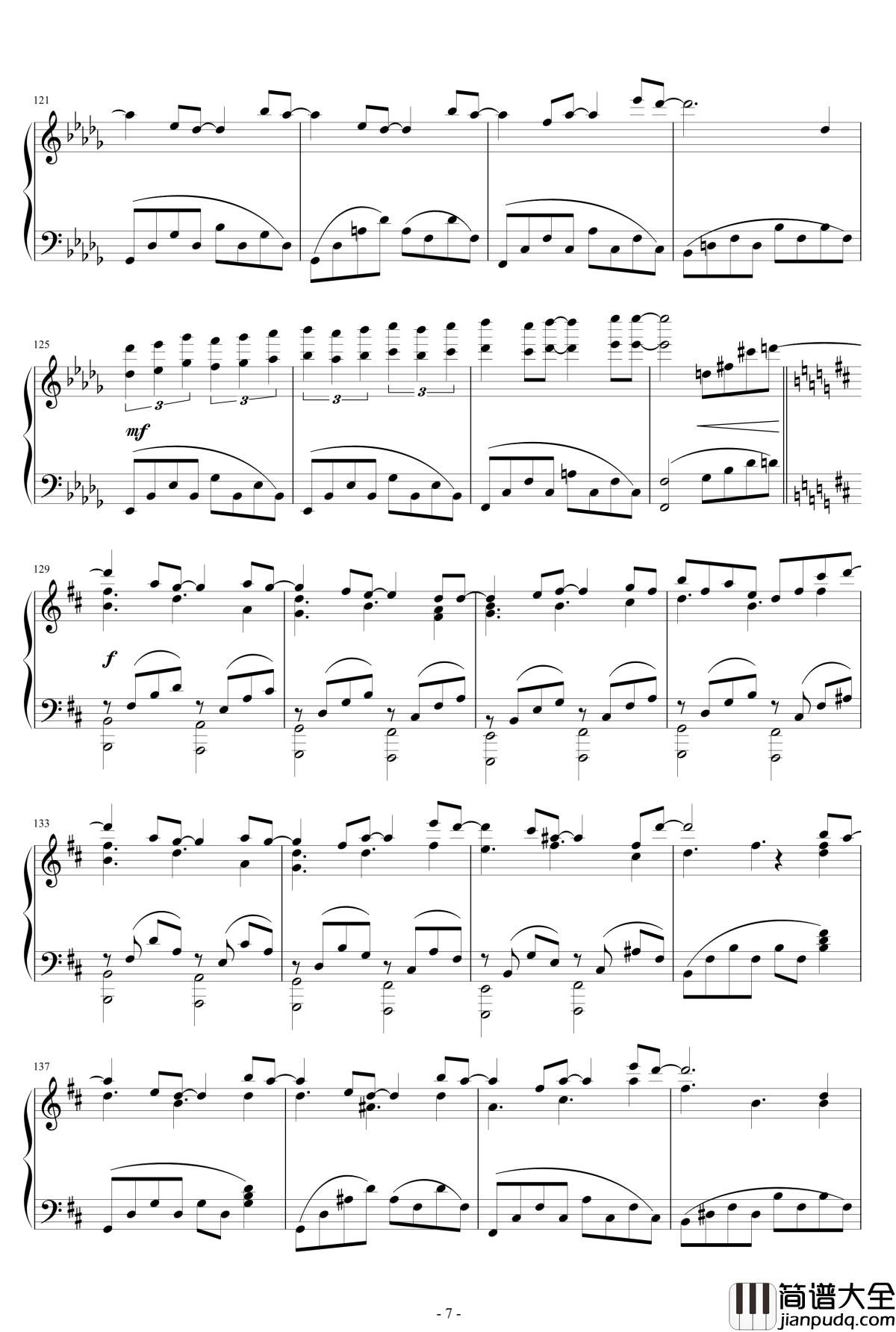 FGO主题曲钢琴谱_色彩_Fate_Grand_Order