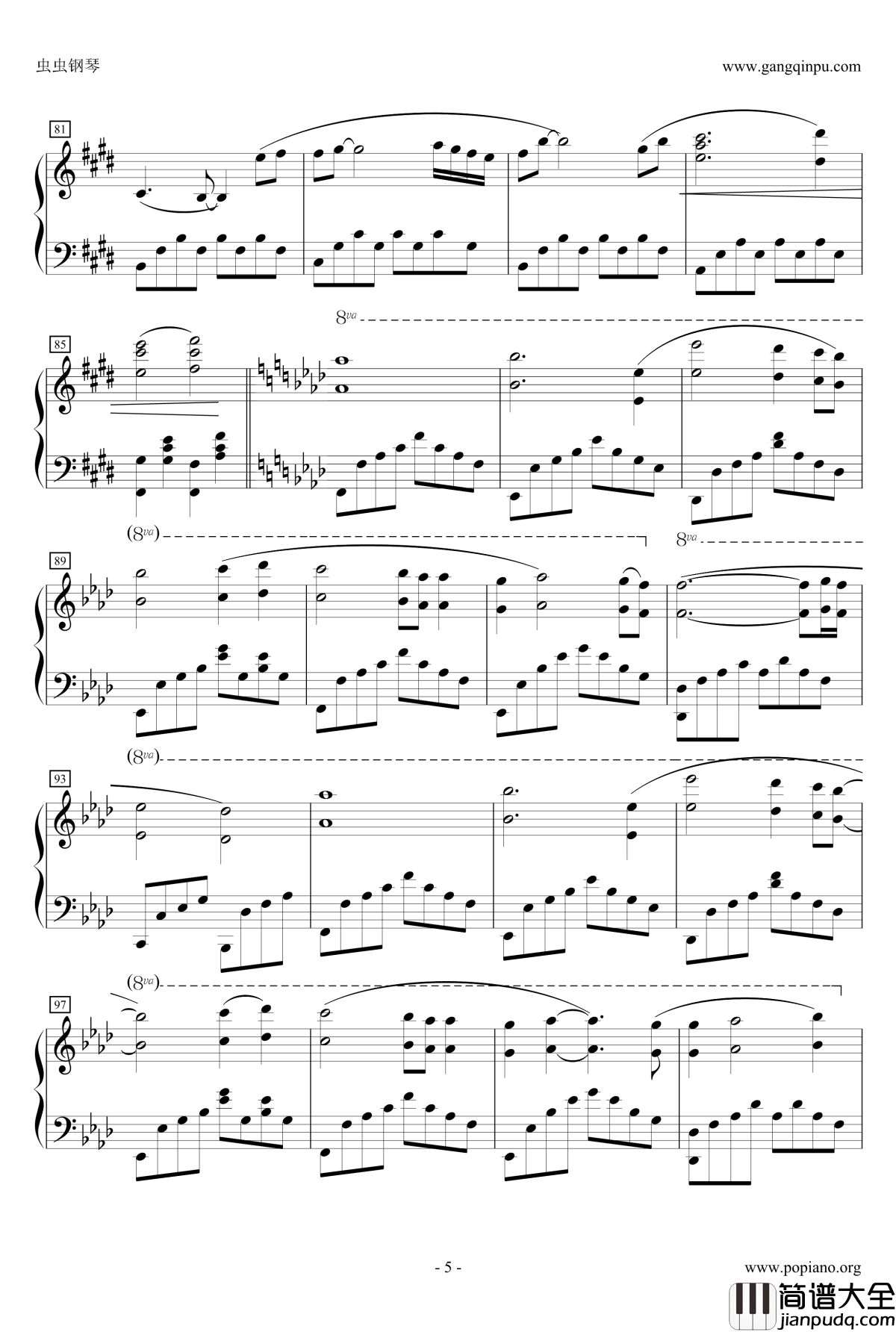 我心永恒钢琴谱_席琳·狄翁