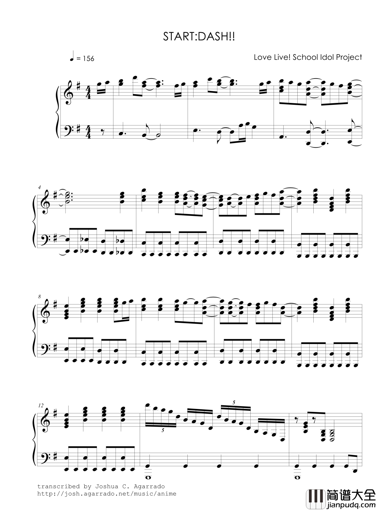 Start_Dash钢琴谱_第三话插曲_LoveLive
