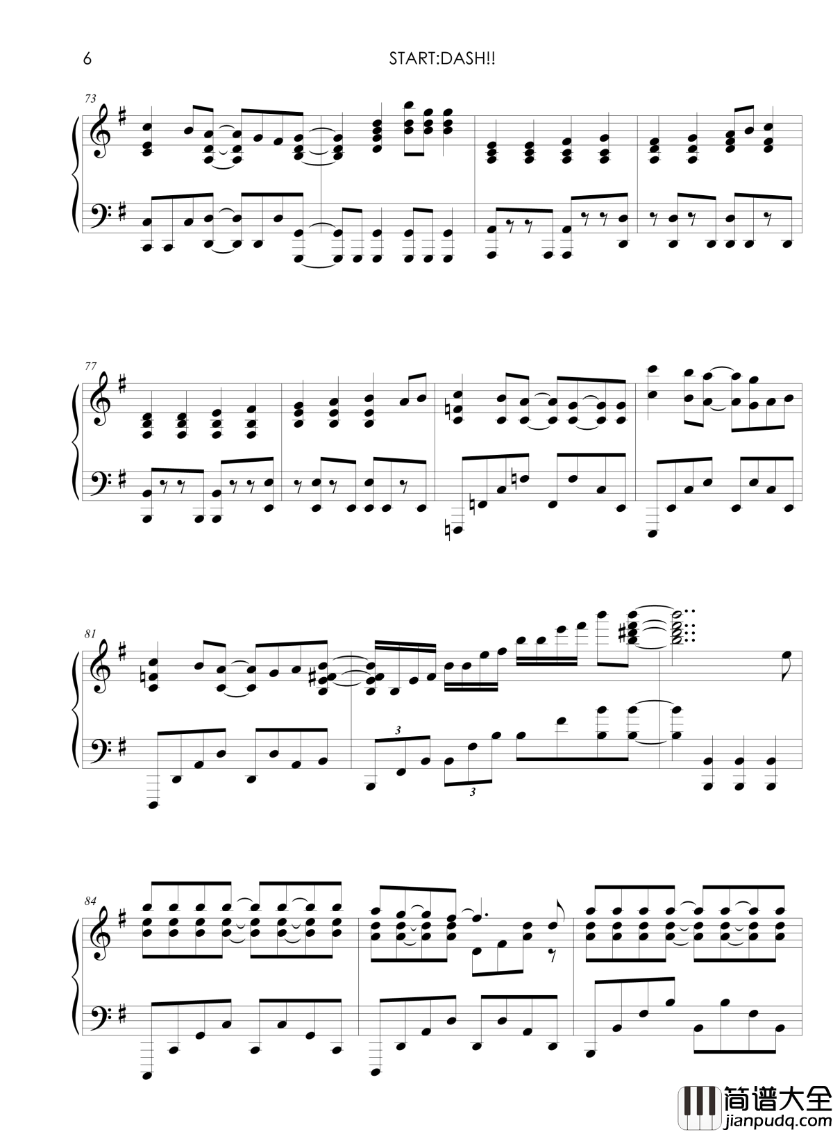 Start_Dash钢琴谱_第三话插曲_LoveLive