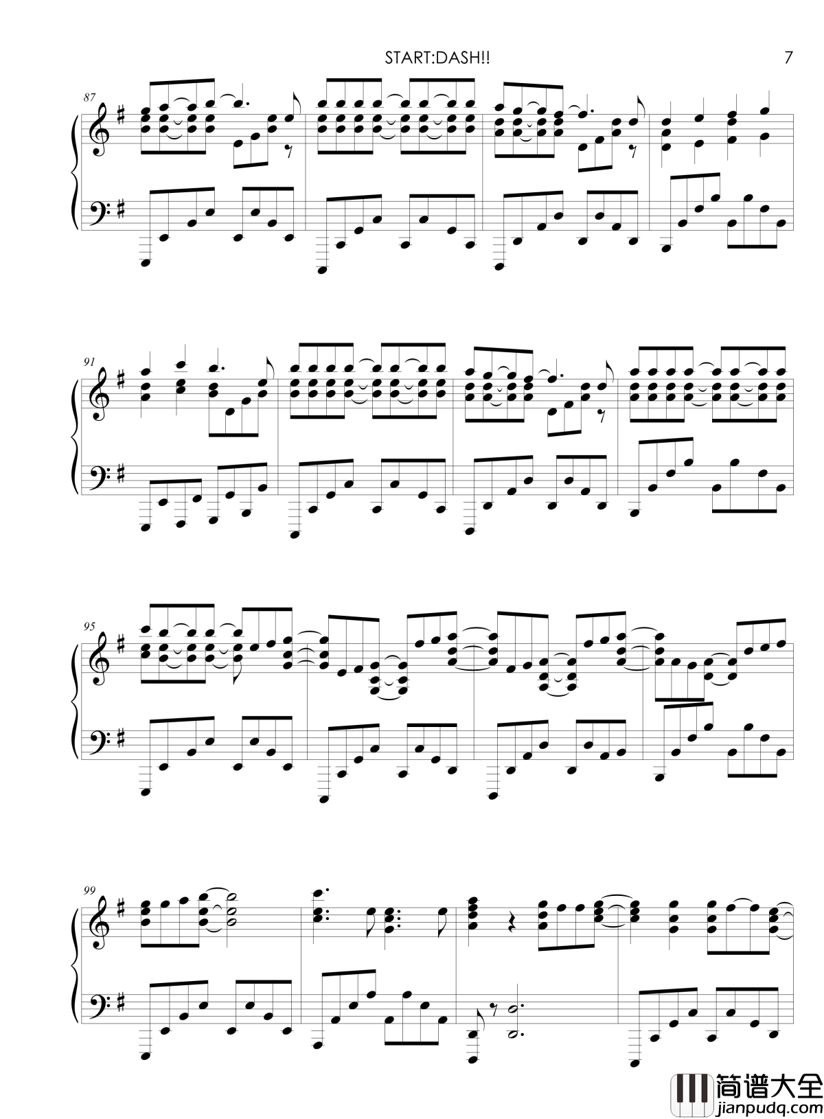 Start_Dash钢琴谱_第三话插曲_LoveLive