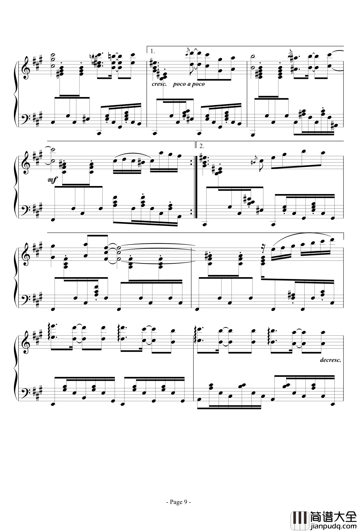 思绪之舞钢琴谱_lujianxiang555