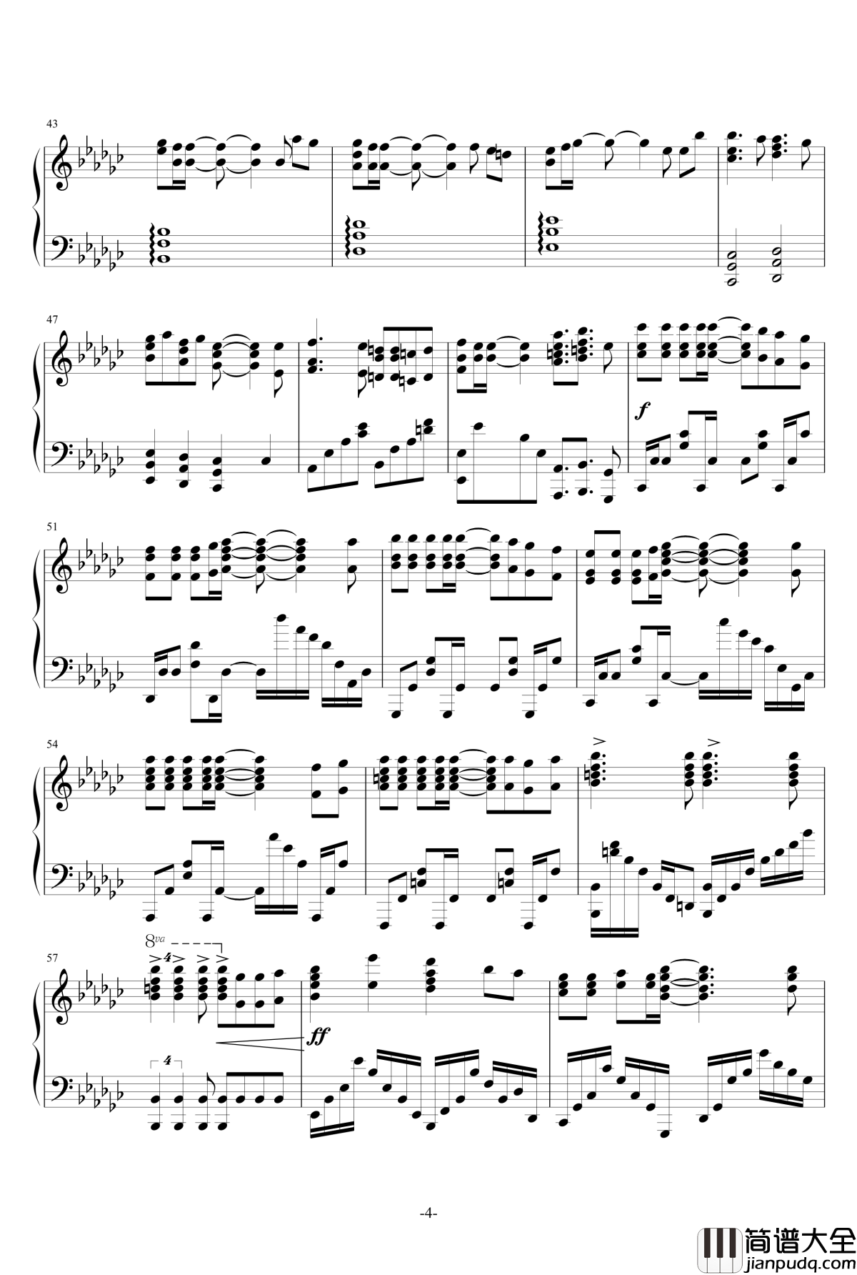 ラピスラズリ钢琴谱_亚斯兰战记ED_蓝井エイル