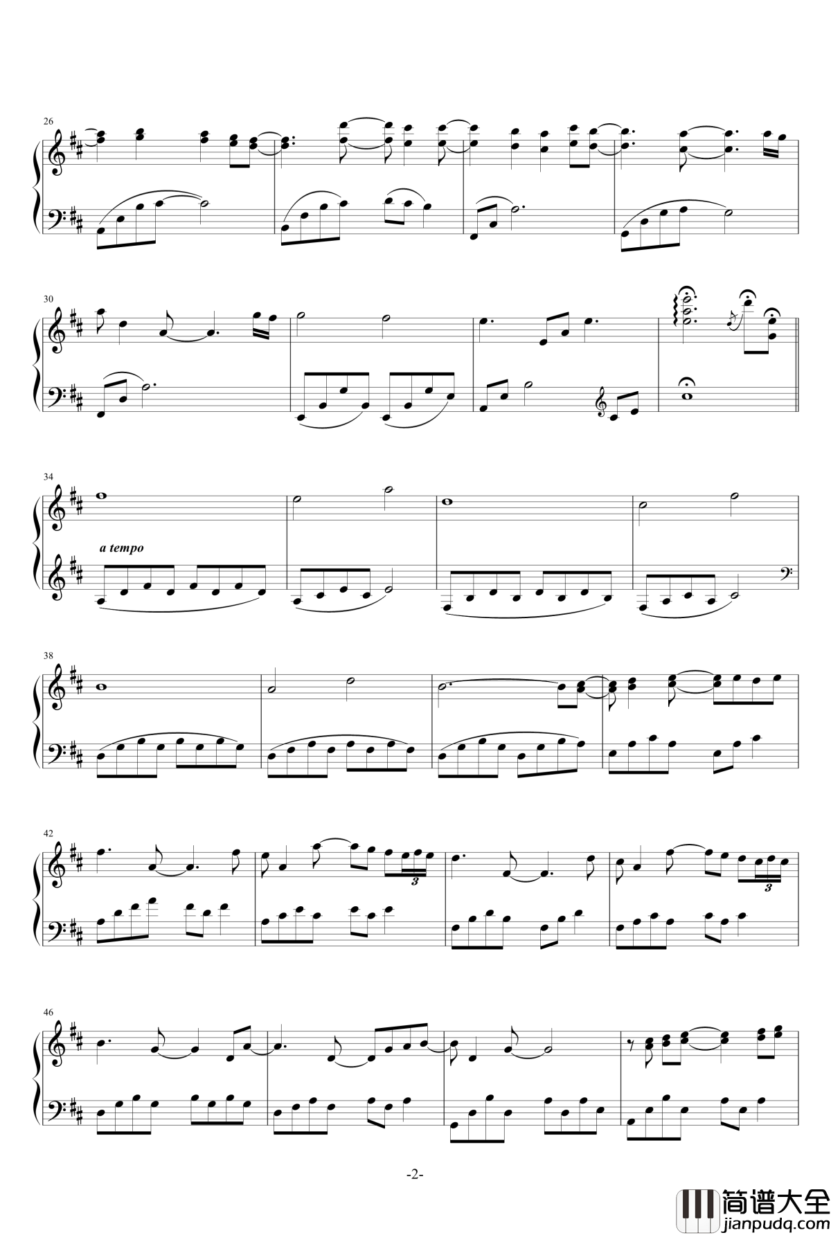 Canon_In_D_Major_钢琴谱_唯美D大调卡农_DavidLanz