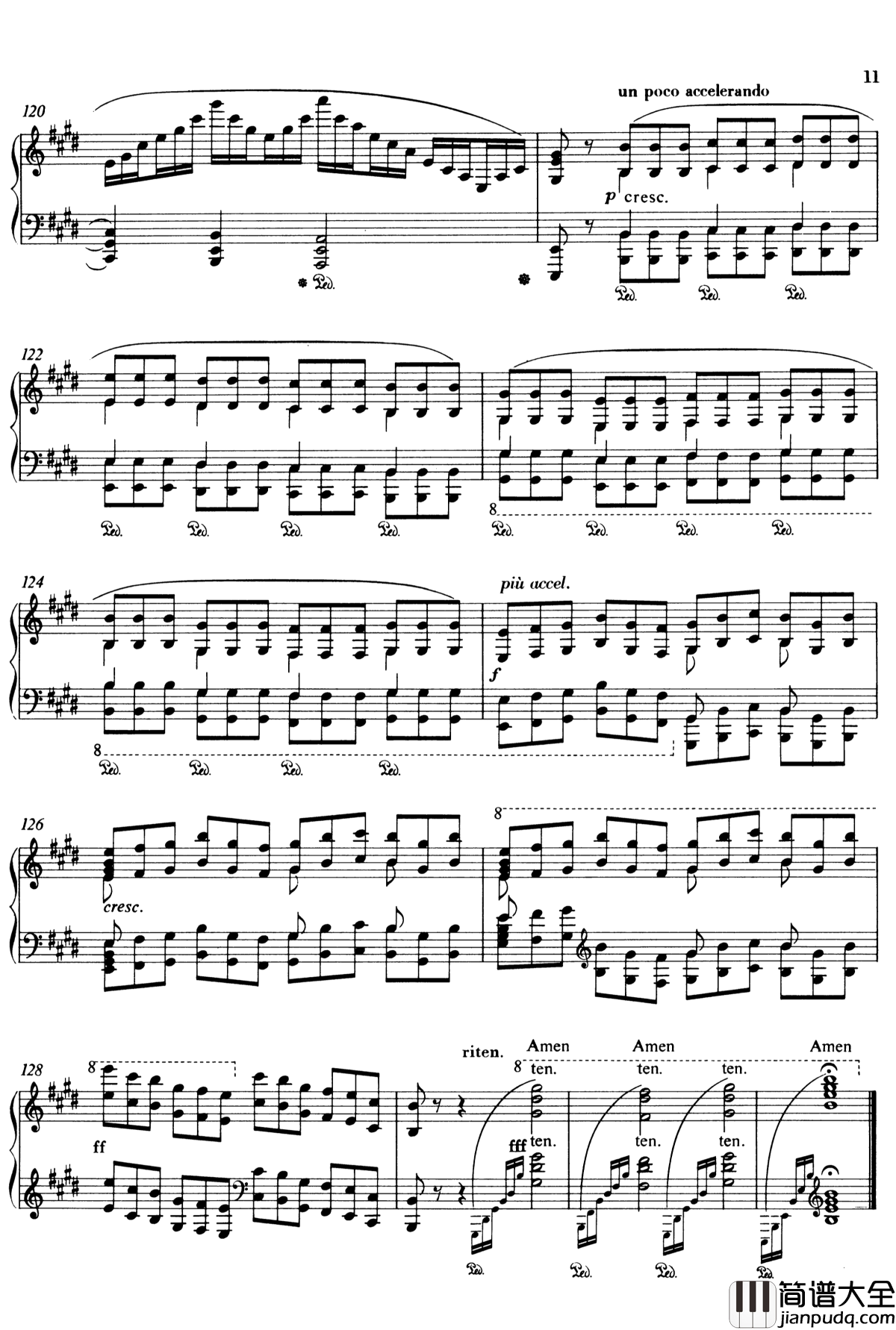 前行国王旗帜_S.185钢琴谱_李斯特