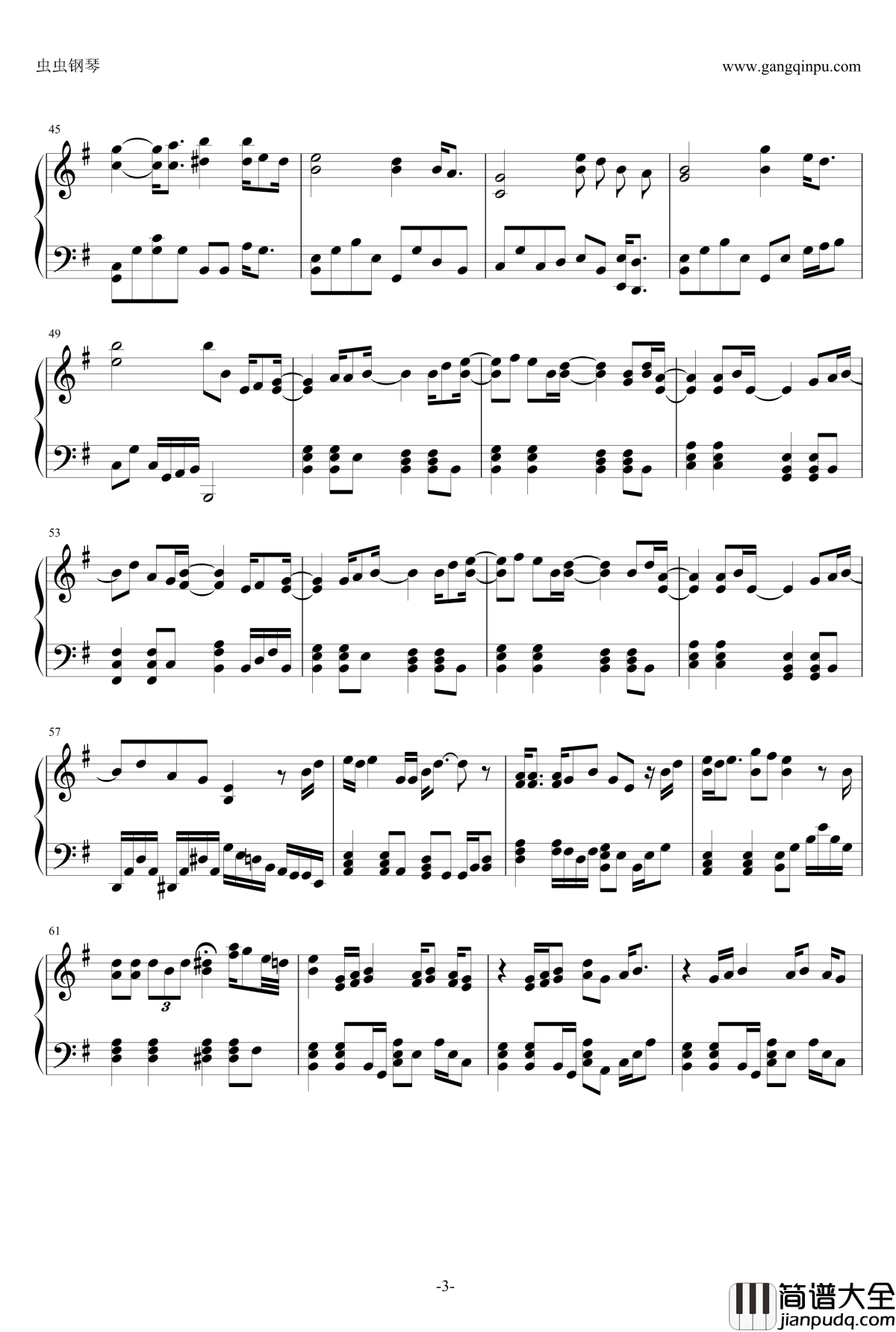 望月钢琴谱_张学友