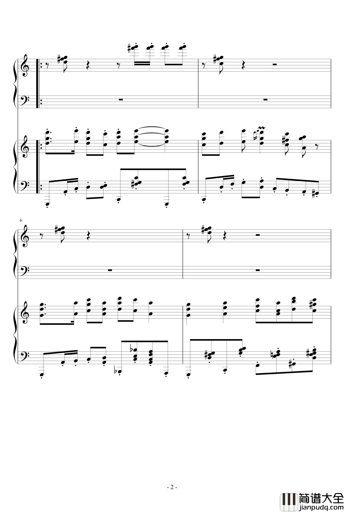 太阳出来喜洋洋钢琴谱_双钢_wudildy