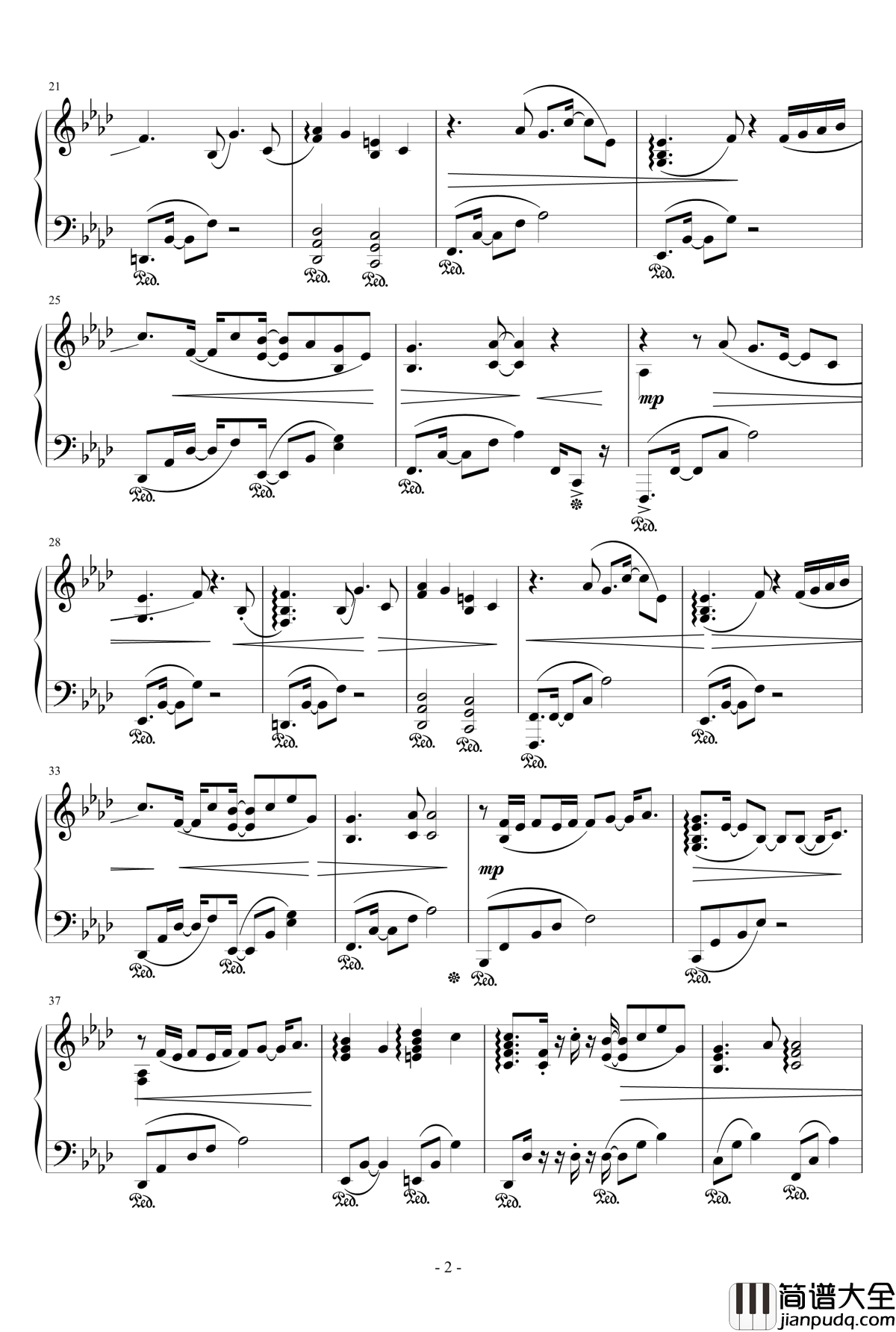 夢、時々钢琴谱_触手猴