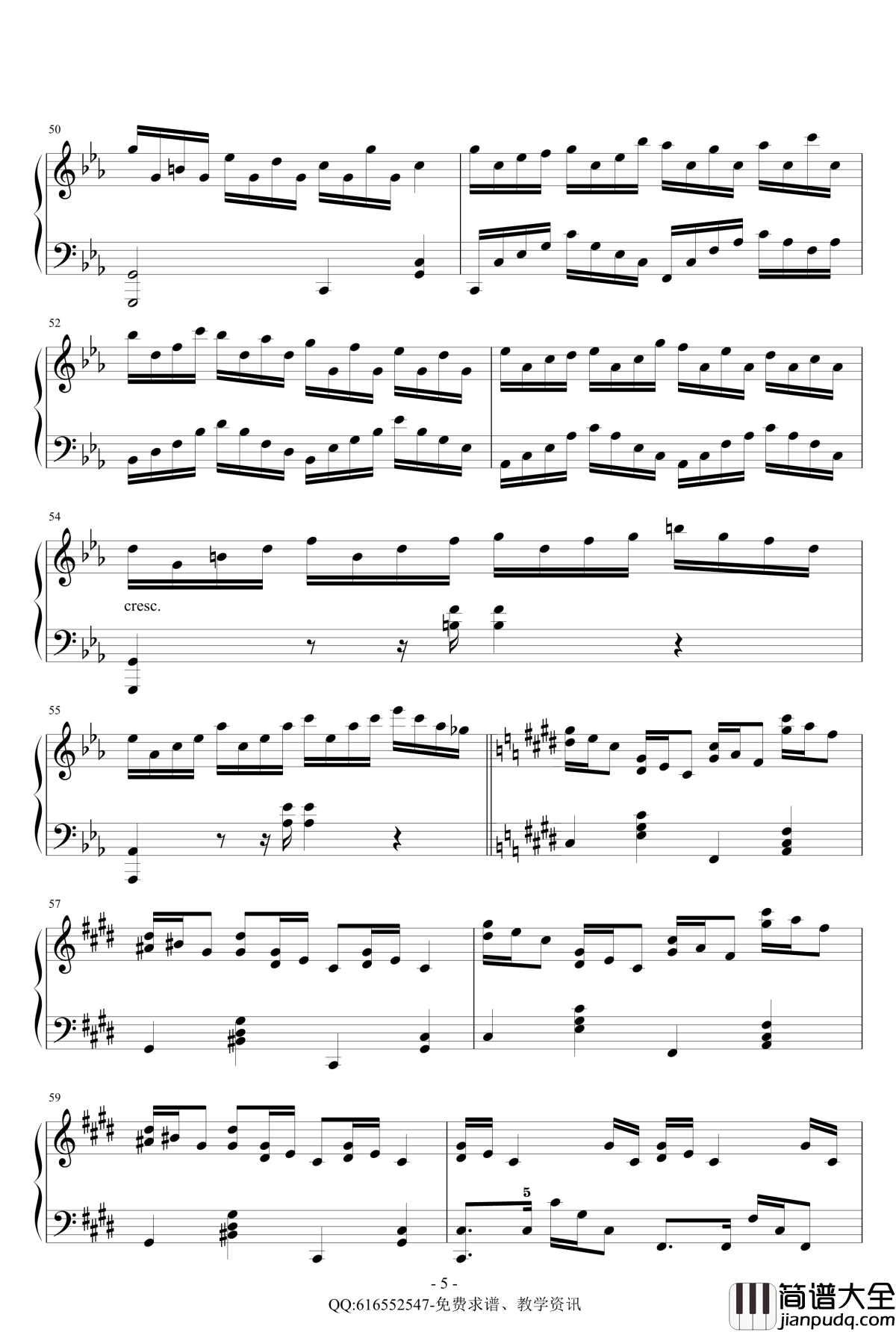 克罗地亚狂想曲钢琴谱_简化版_金龙鱼170427_马克西姆_Maksim·Mrvica