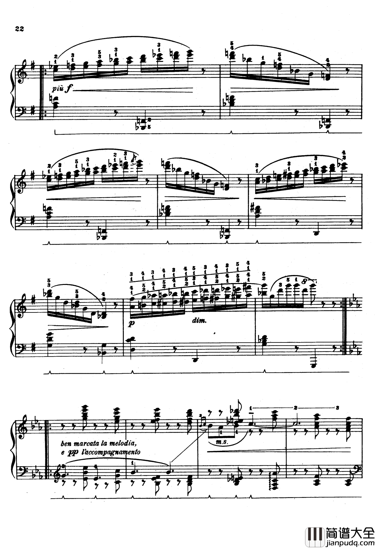 G大调船歌钢琴谱_鲁宾斯坦_安东·鲁宾斯坦