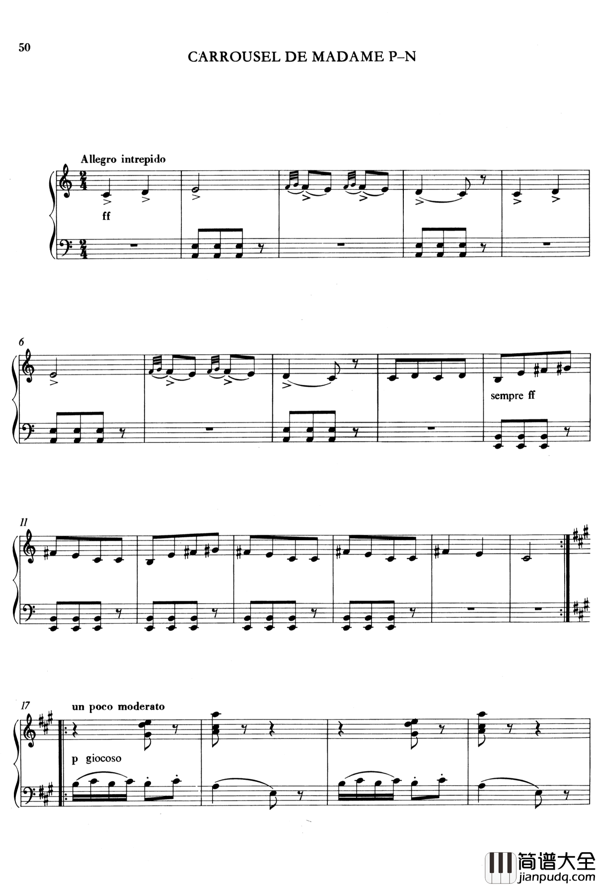 佩雷特纳波内夫人在喧闹的酒会上S.214钢琴谱_李斯特