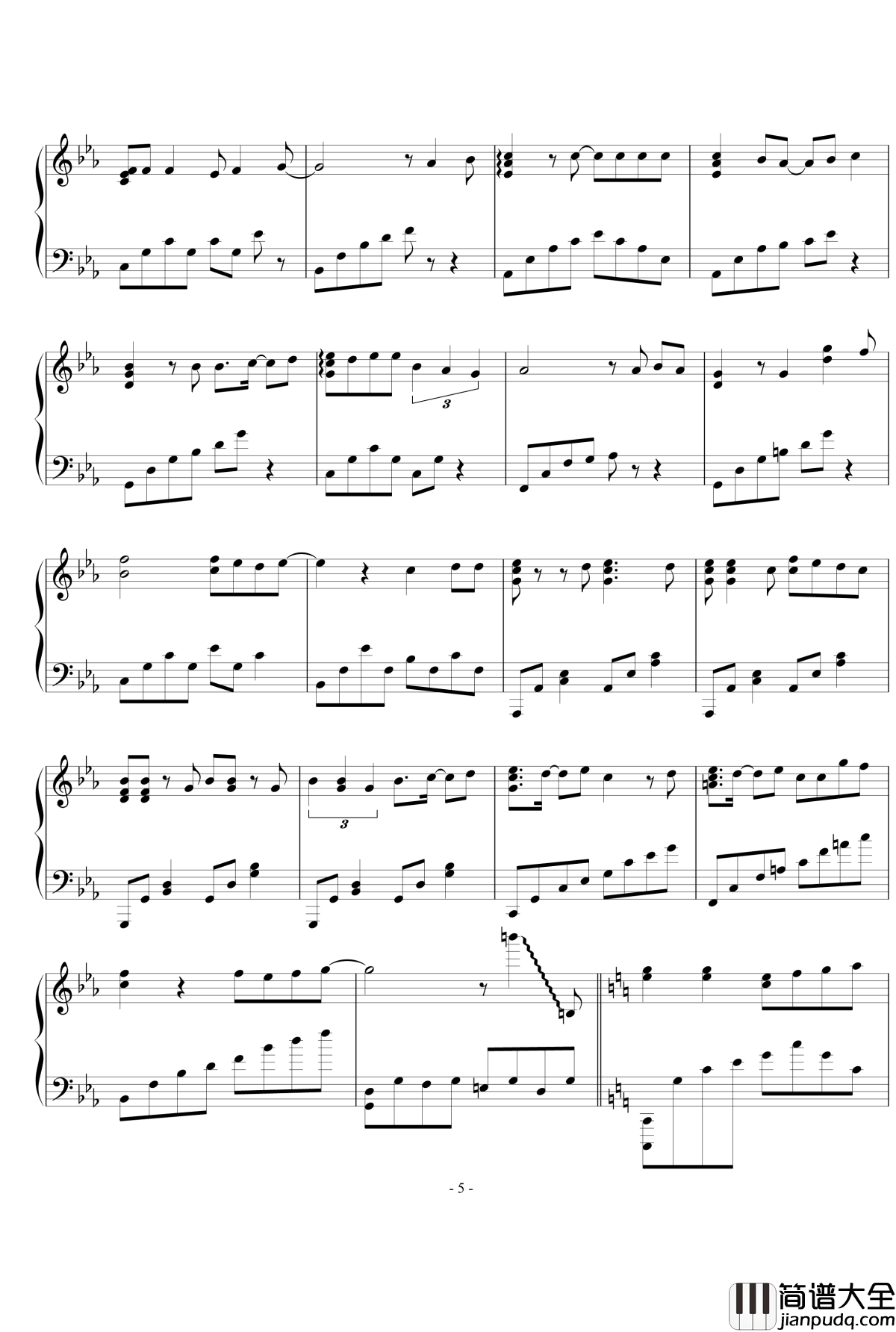 DAN_DAN_心魅かれてく钢琴谱_龙珠GT_龙珠超