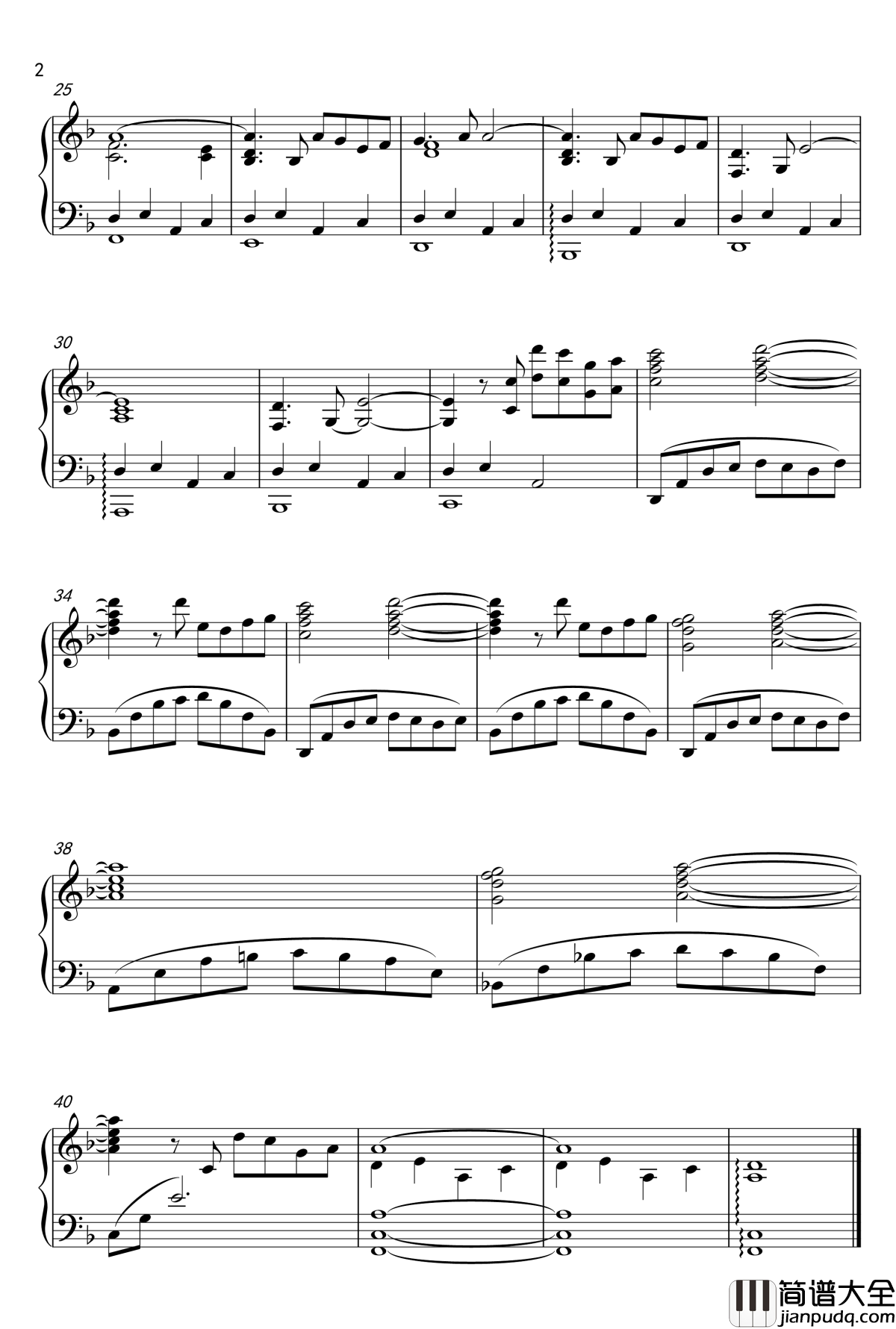 The_Music_Of_Goodbye钢琴谱_好莱坞电影插曲_John_Barry