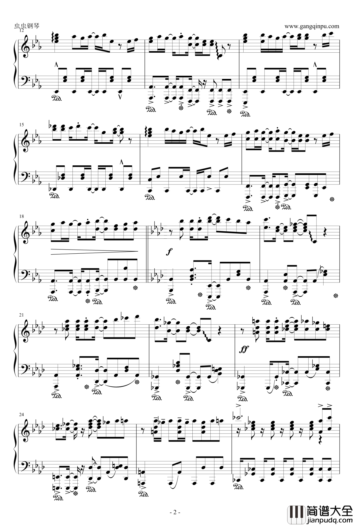 青空的狂想曲钢琴谱_小梁家的刘女♂仆OP_触手猴