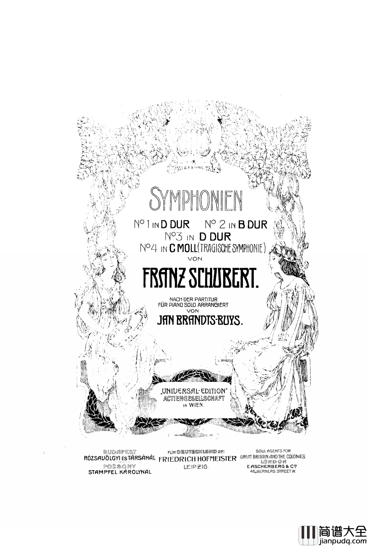 D大调第一交响曲_D.82钢琴谱_舒伯特