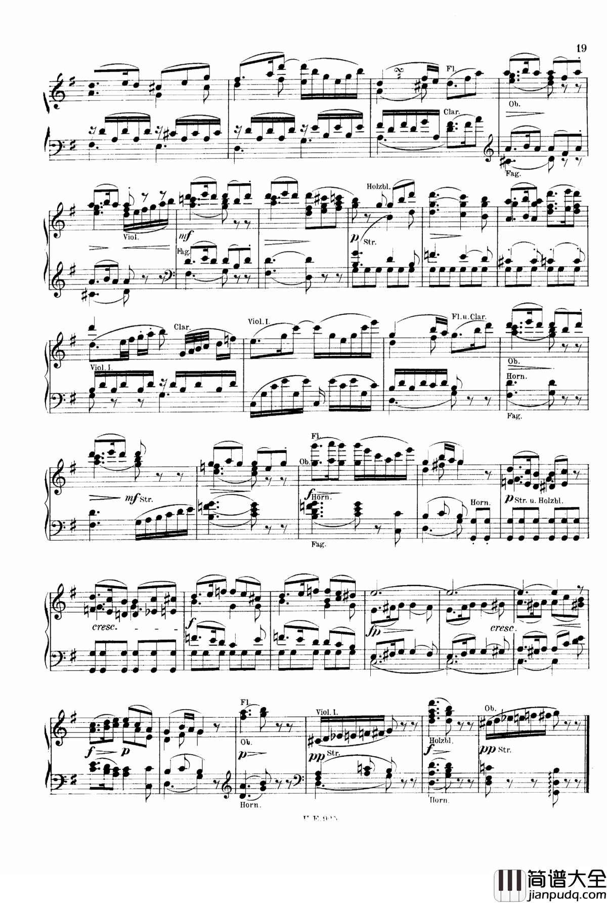 D大调第一交响曲_D.82钢琴谱_舒伯特