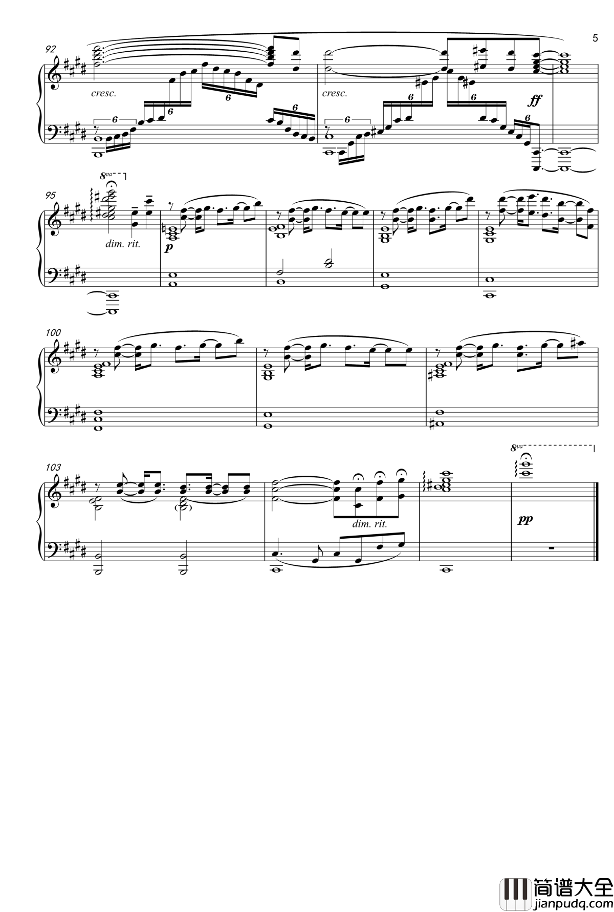 天体的秩序钢琴谱_第十一话ED_天体のメソッド_Quote_from_Stardust_Interlude