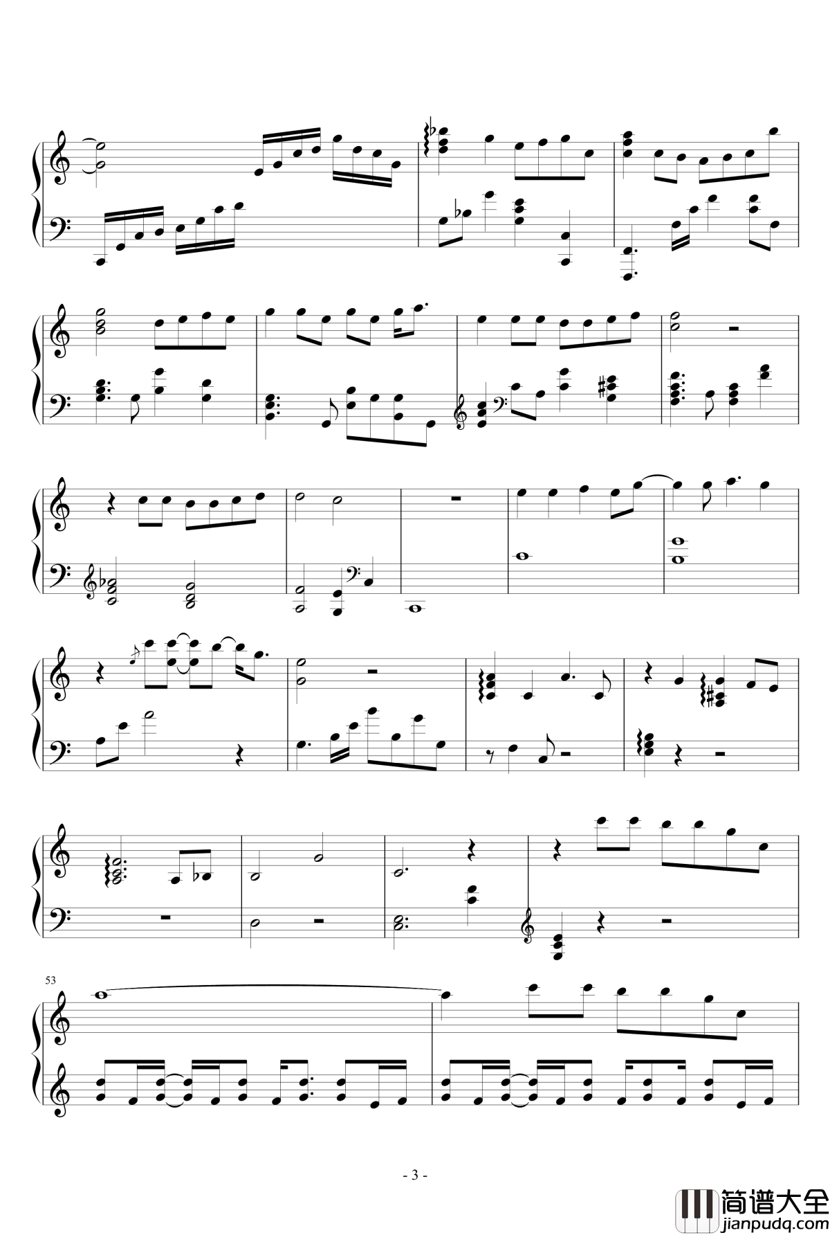 她说钢琴谱_林俊杰