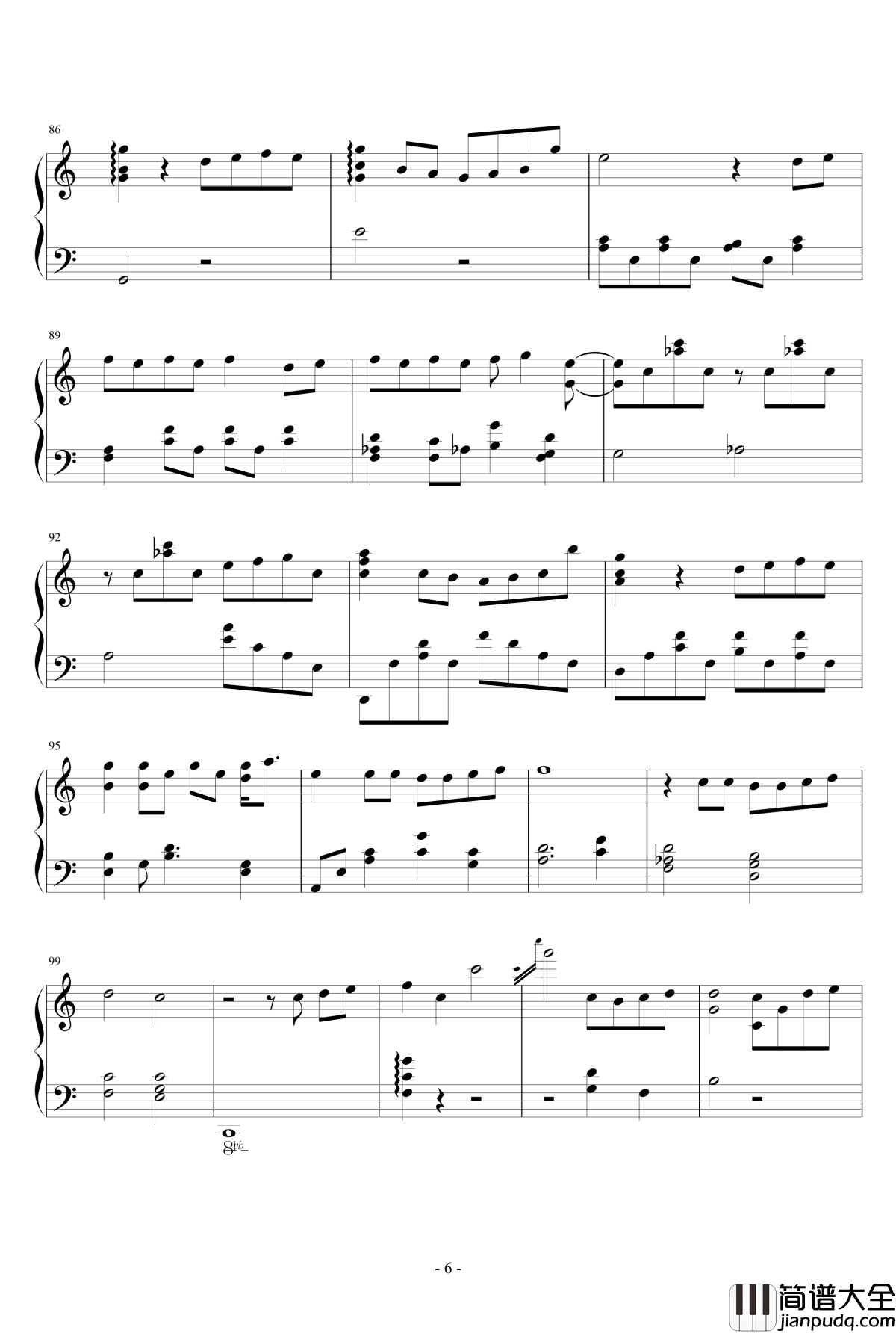 她说钢琴谱_林俊杰