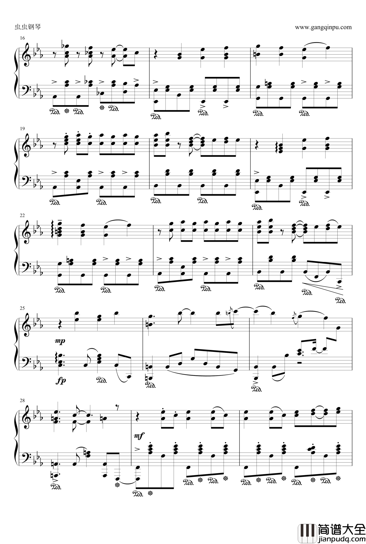 ヒトリゴト钢琴谱_埃罗芒阿老师_OP_ClariS