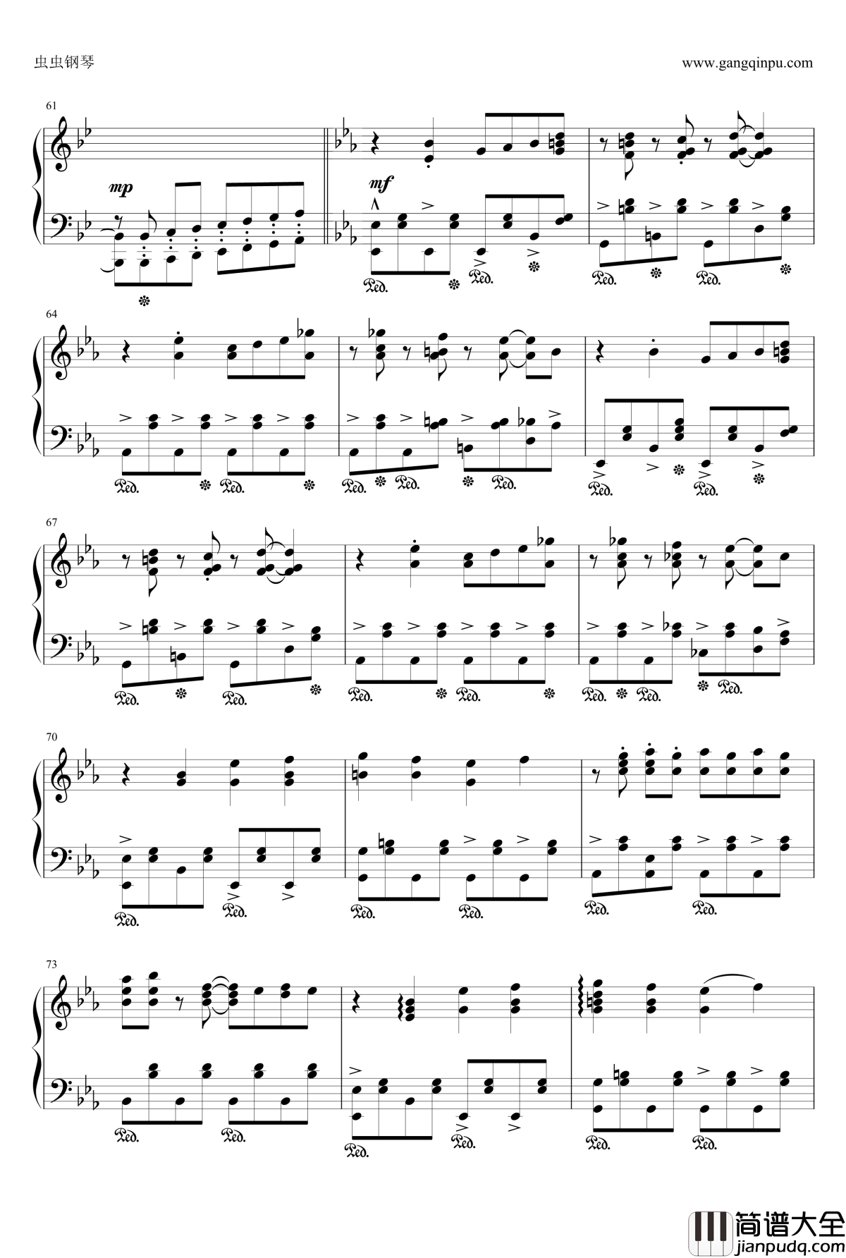 ヒトリゴト钢琴谱_埃罗芒阿老师_OP_ClariS