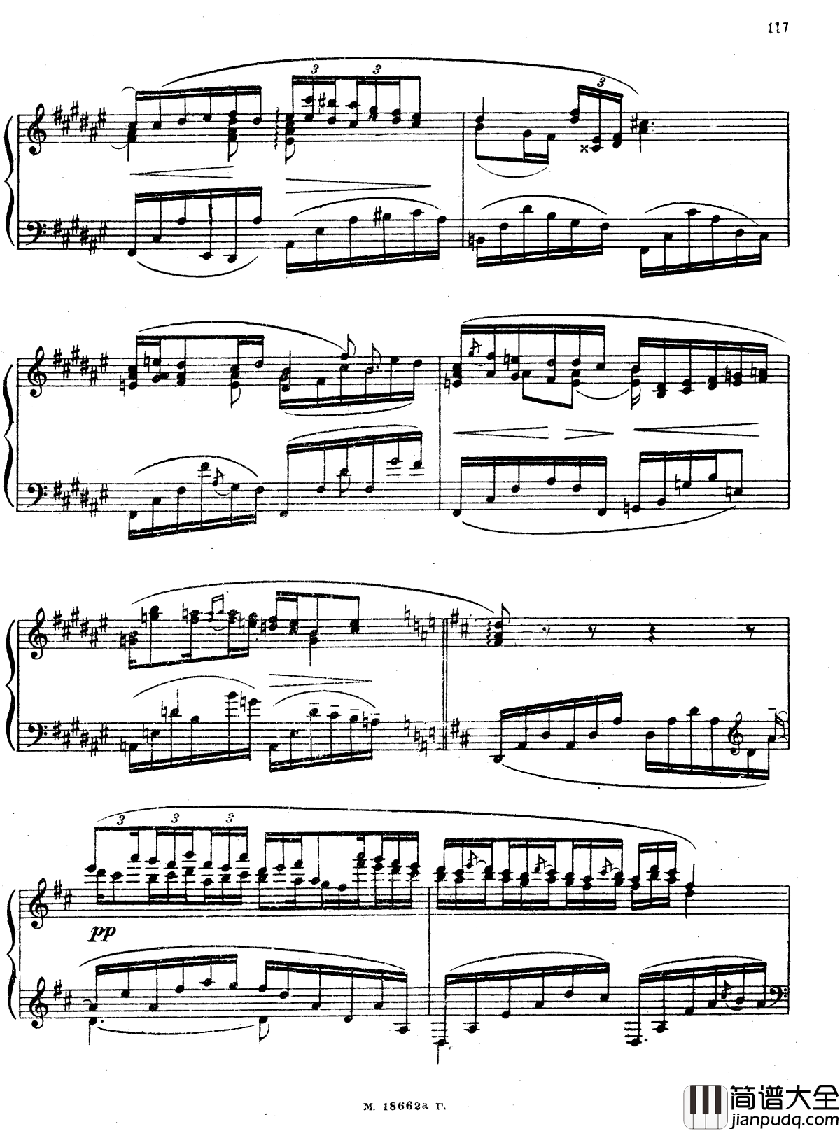 里亚多夫___升F大调船歌____Op.44_里亚多夫_钢琴谱