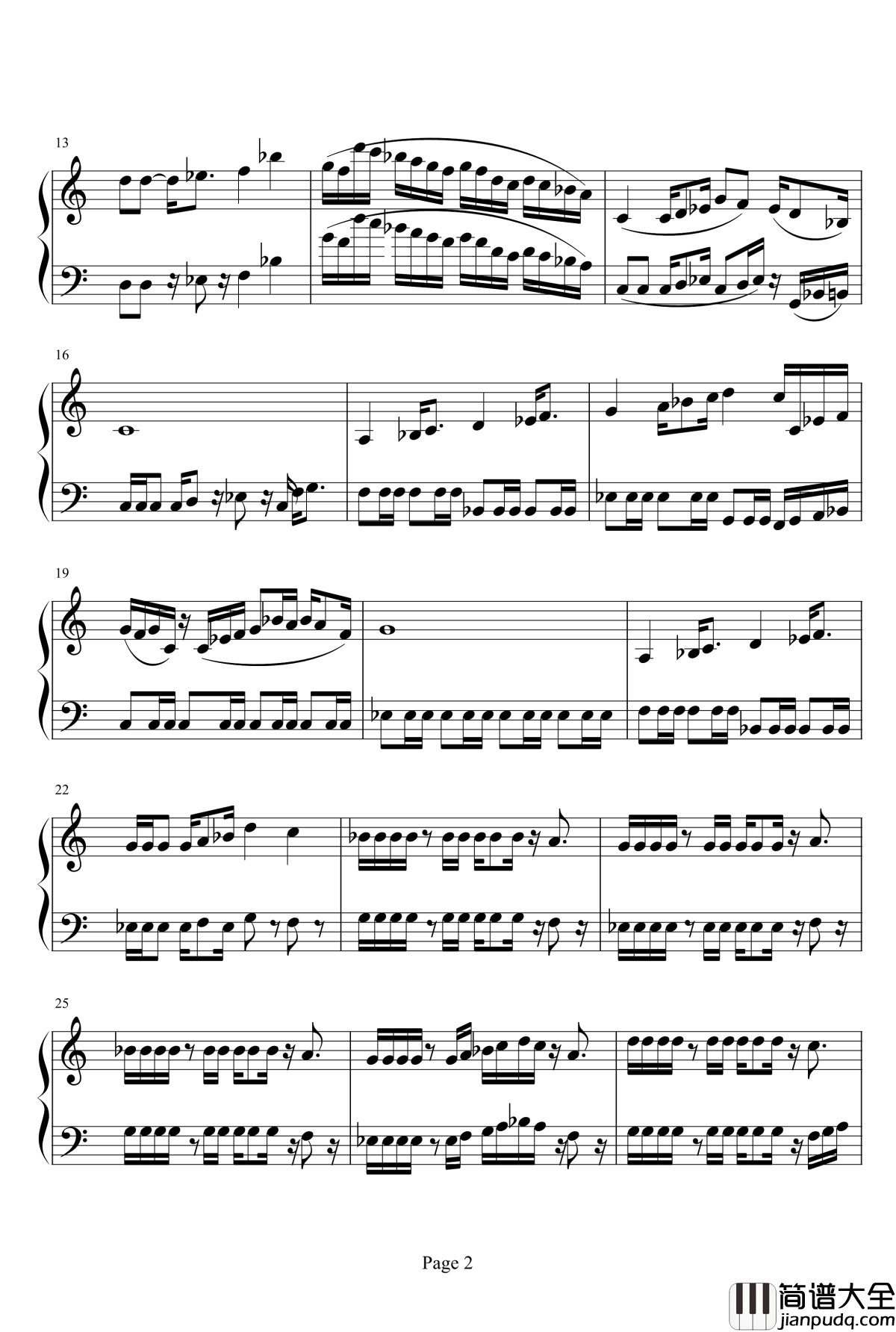 魂斗罗钢琴谱_背景音乐