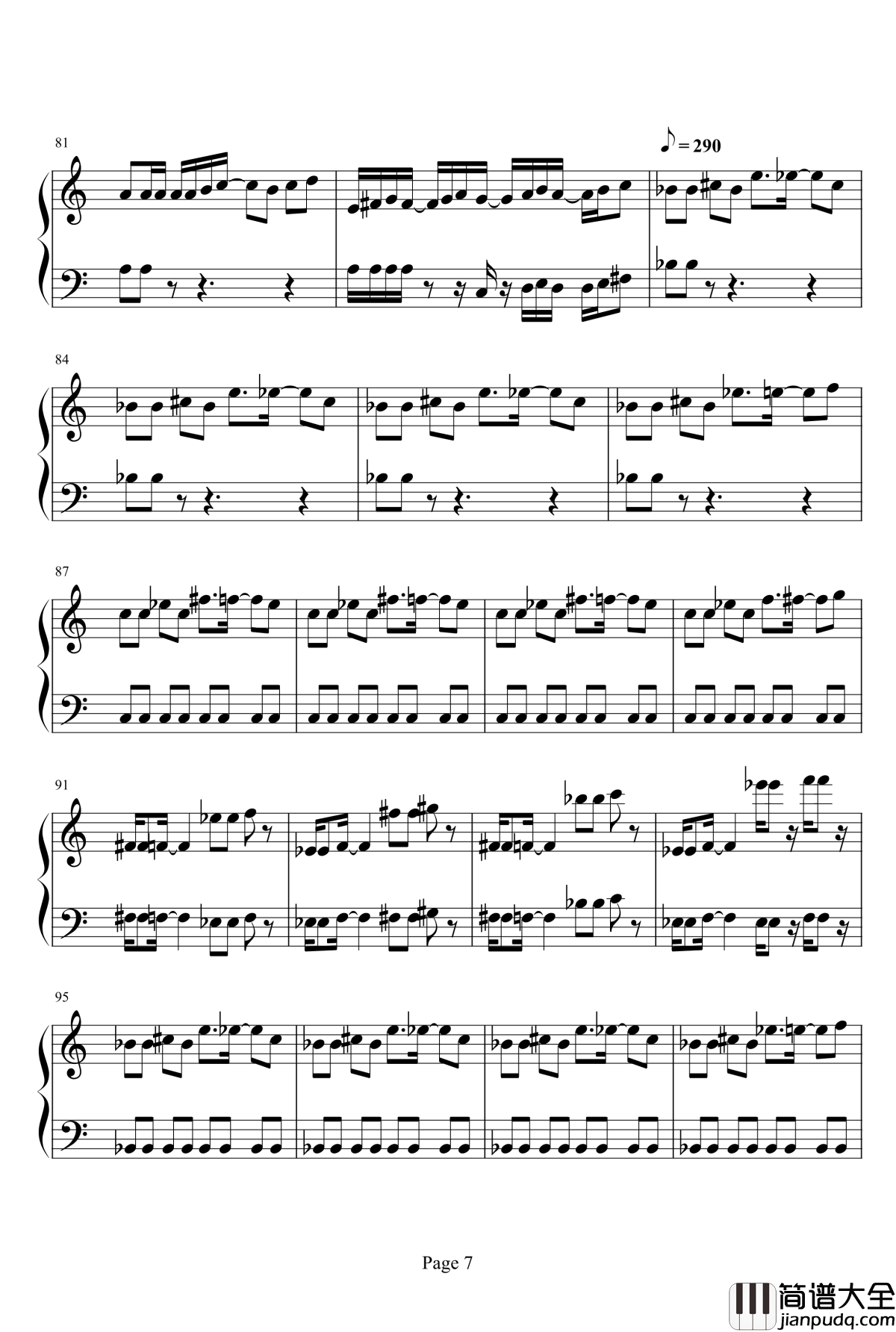 魂斗罗钢琴谱_背景音乐