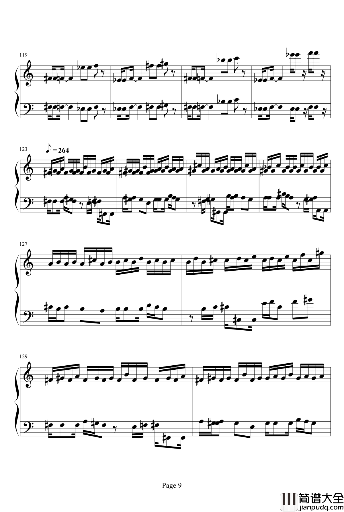 魂斗罗钢琴谱_背景音乐