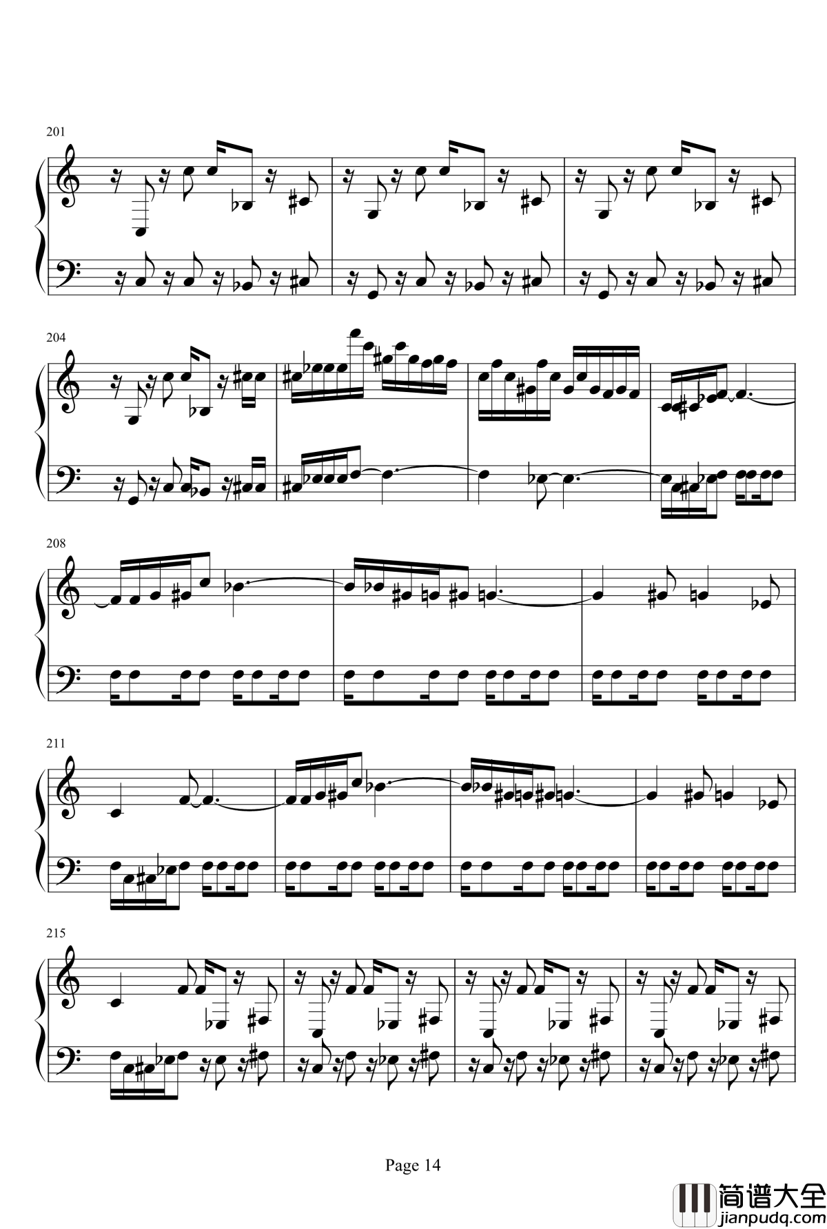 魂斗罗钢琴谱_背景音乐