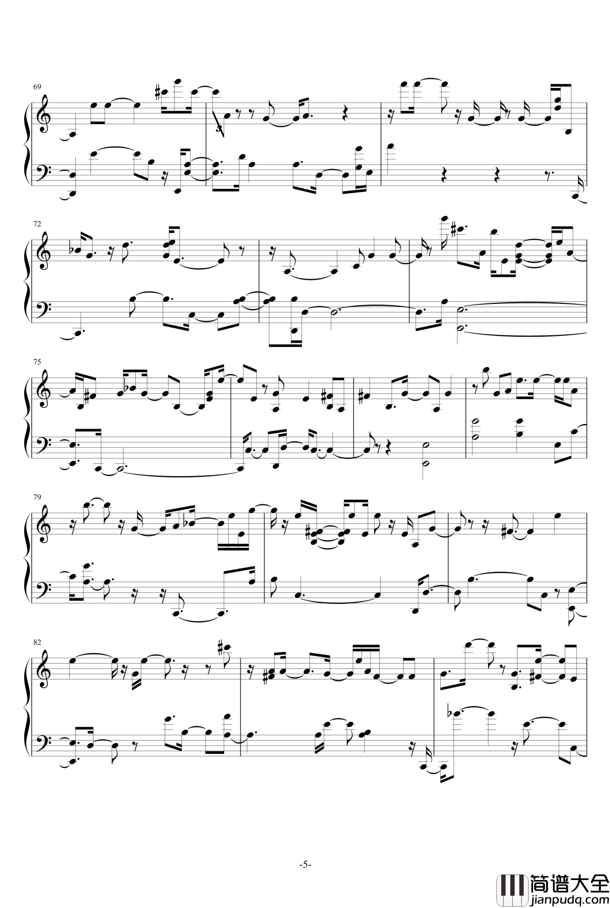 keys东方同人曲钢琴谱_2_东方组图