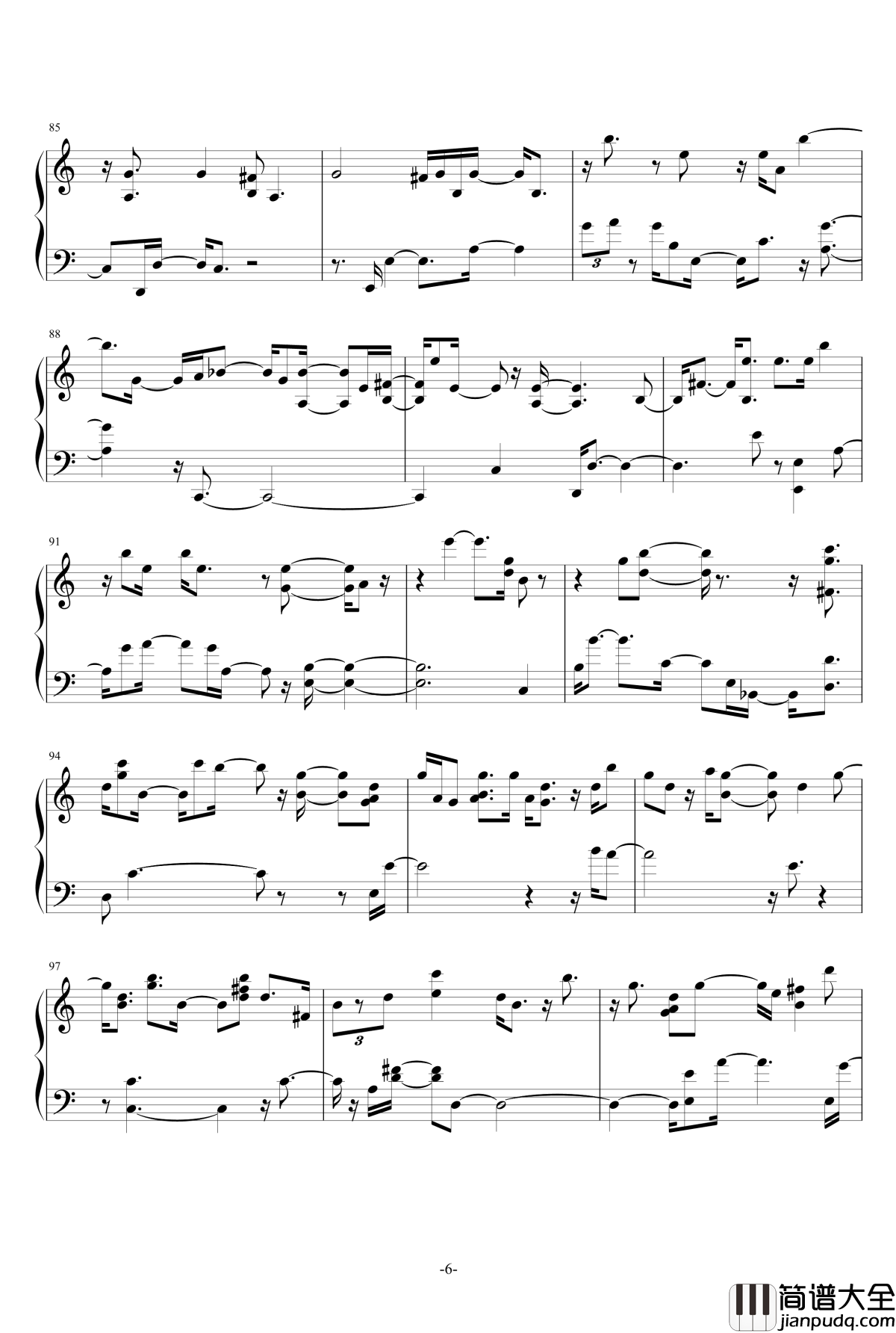 keys东方同人曲钢琴谱_2_东方组图