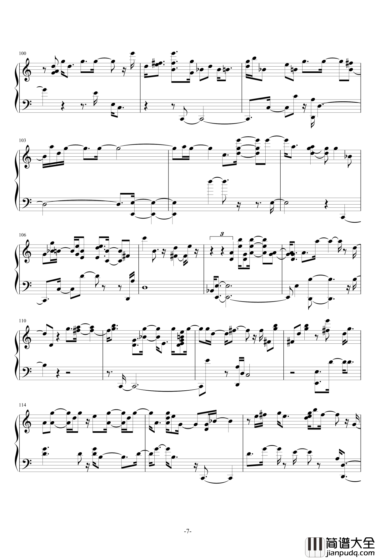 keys东方同人曲钢琴谱_2_东方组图