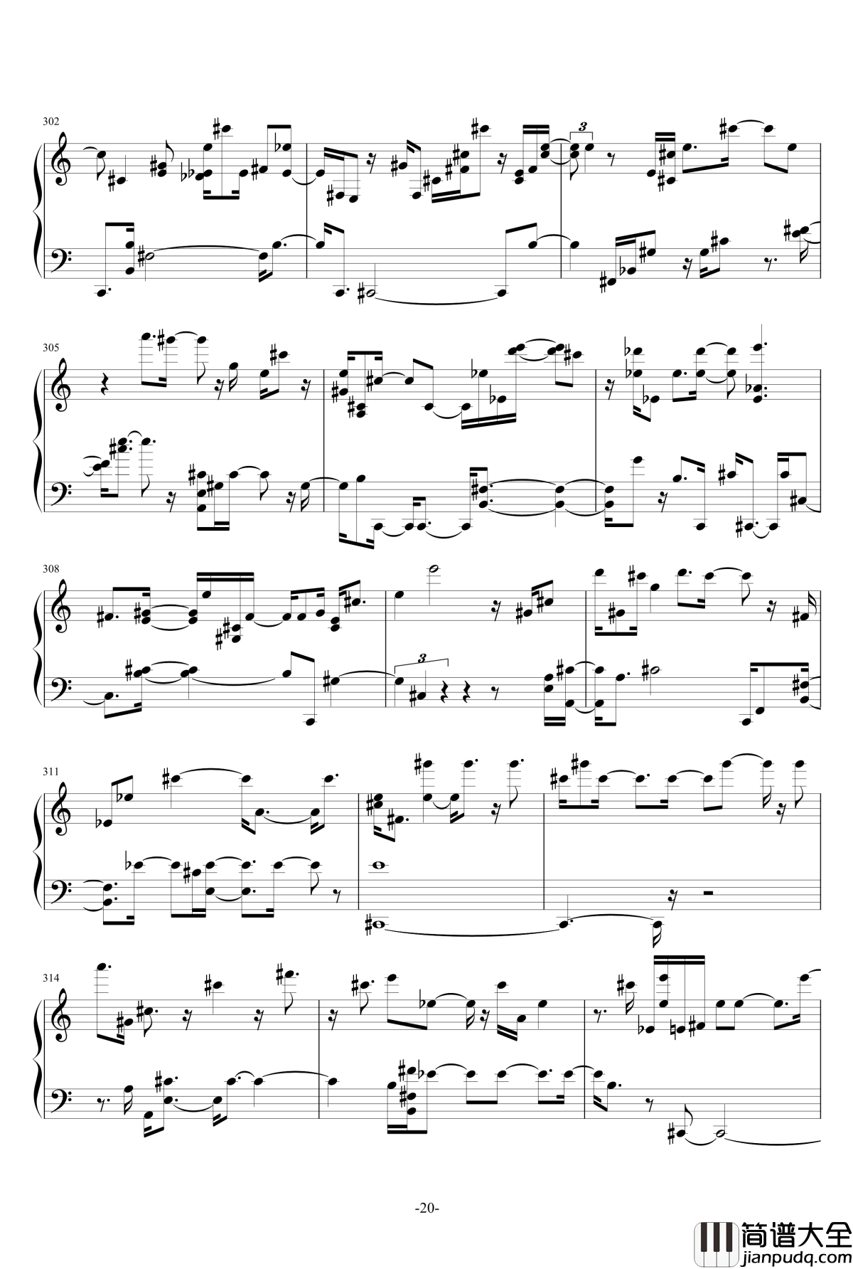 keys东方同人曲钢琴谱_2_东方组图